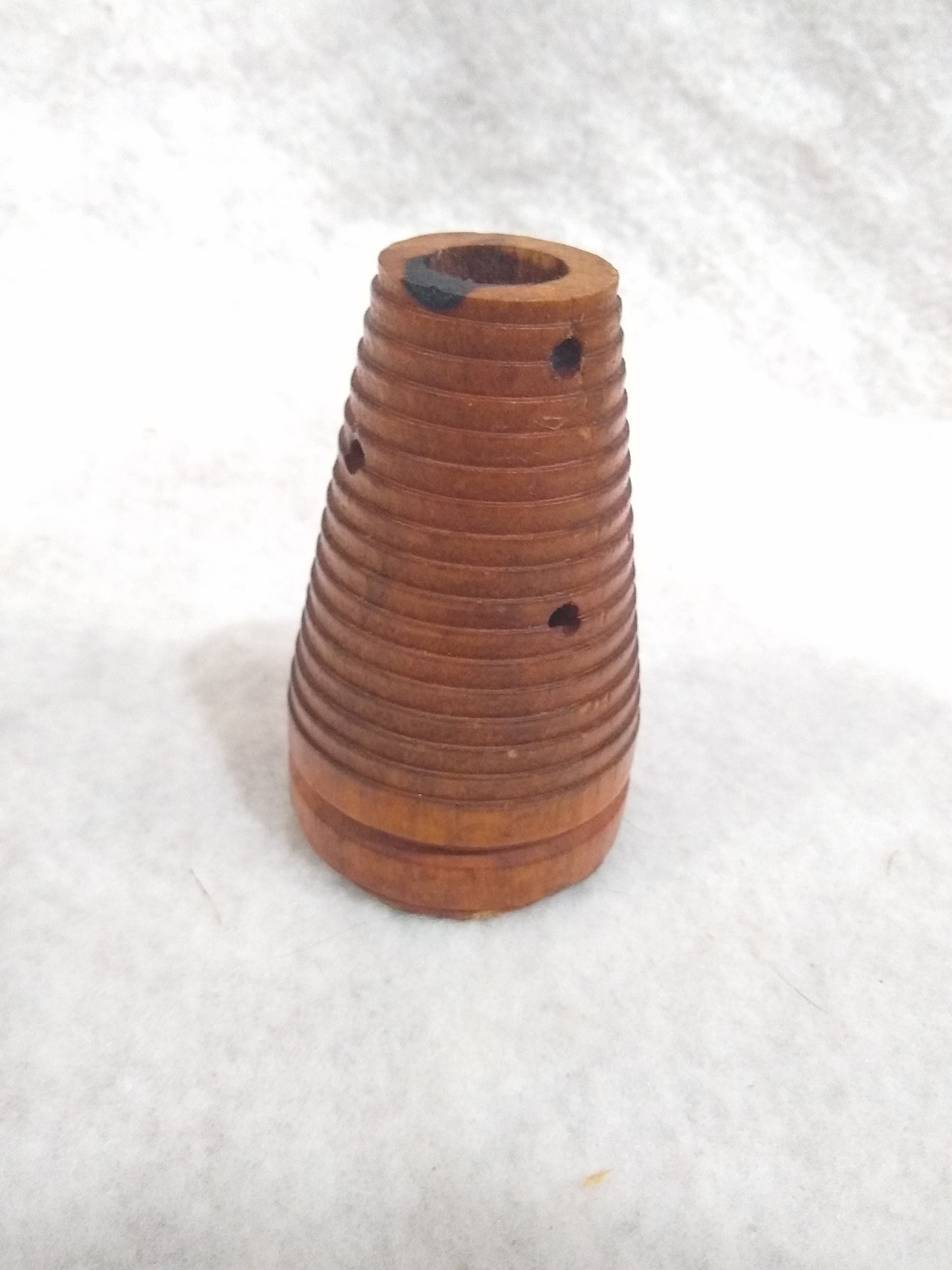 Antique wooden beehive spool sp54