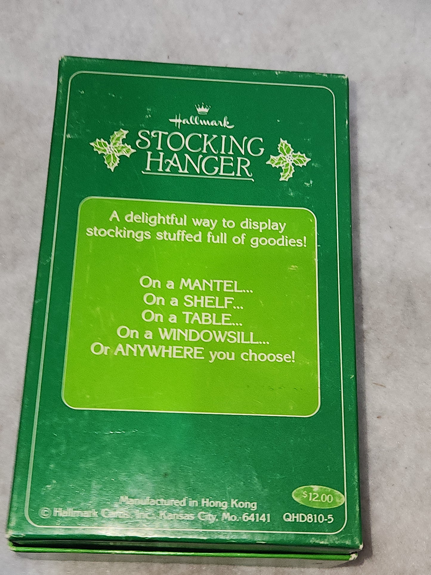 Vintage Hallmark Christmas Stocking Hanger Holder Panda Bear 1981 sh249