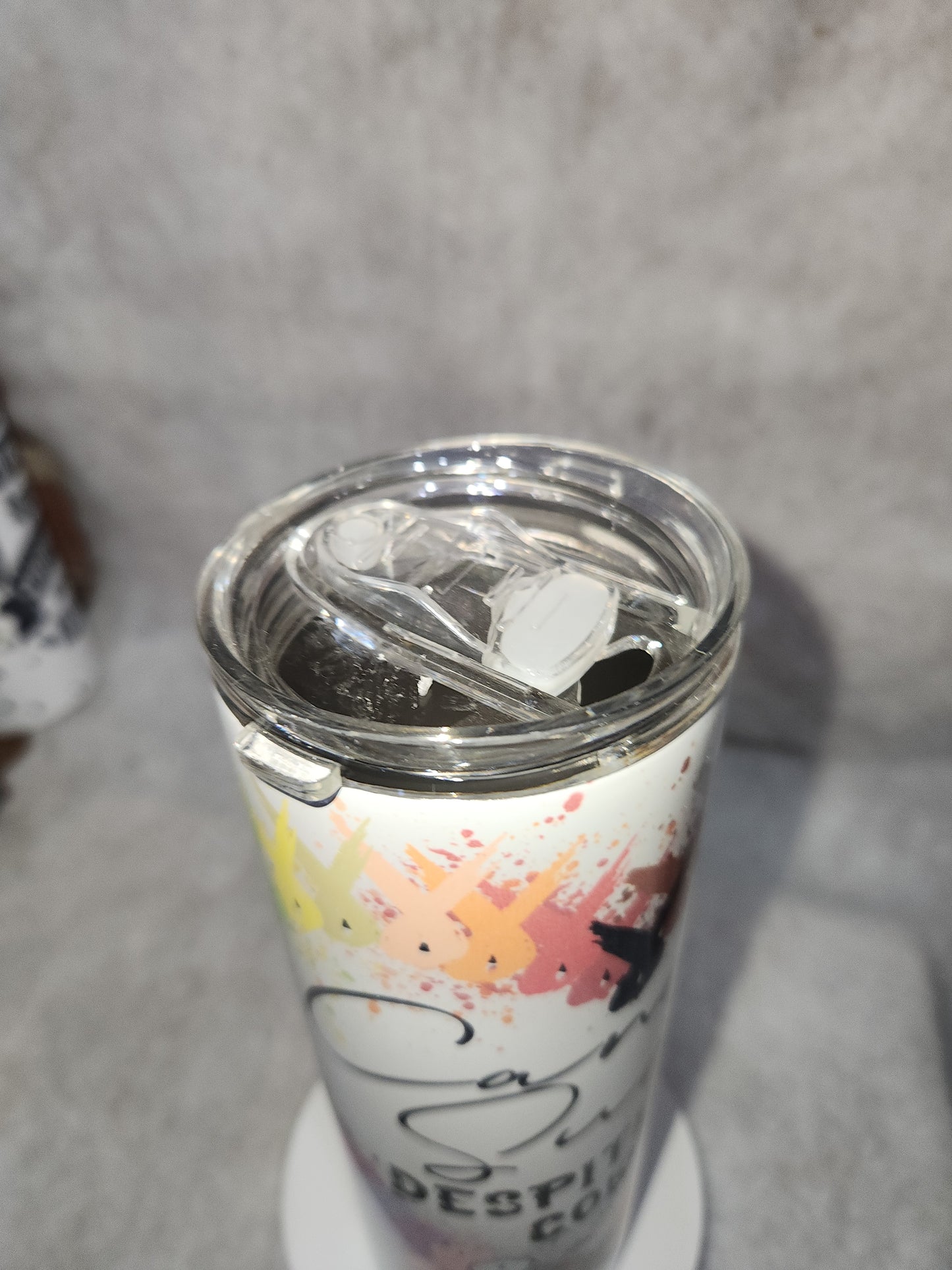 20 oz insulated Stainless Steel Tumbler Cancer Sucks With Cancer Ribbons tcs1