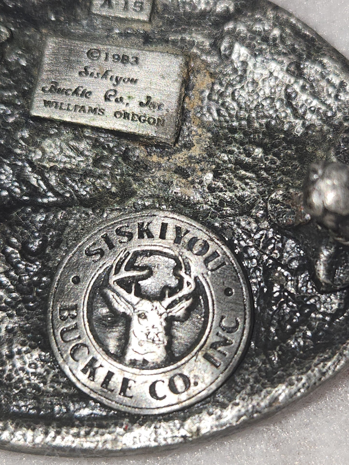 Vintage Siskiyou Pewter Belt Buckle A-15 Eagle American Patriotic 1983 bb6