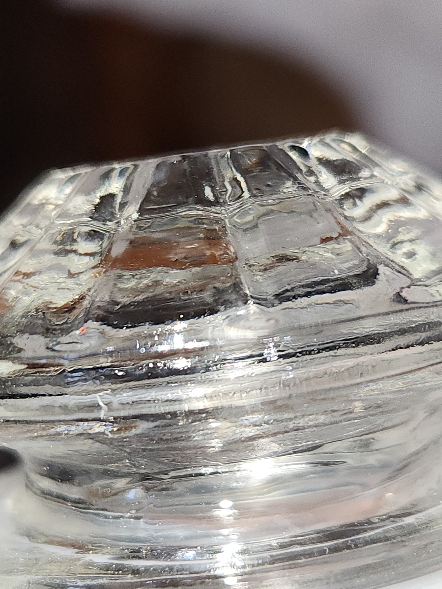 Vintage Apothecary Bottles Clear Cut Glass set of 9 sp90