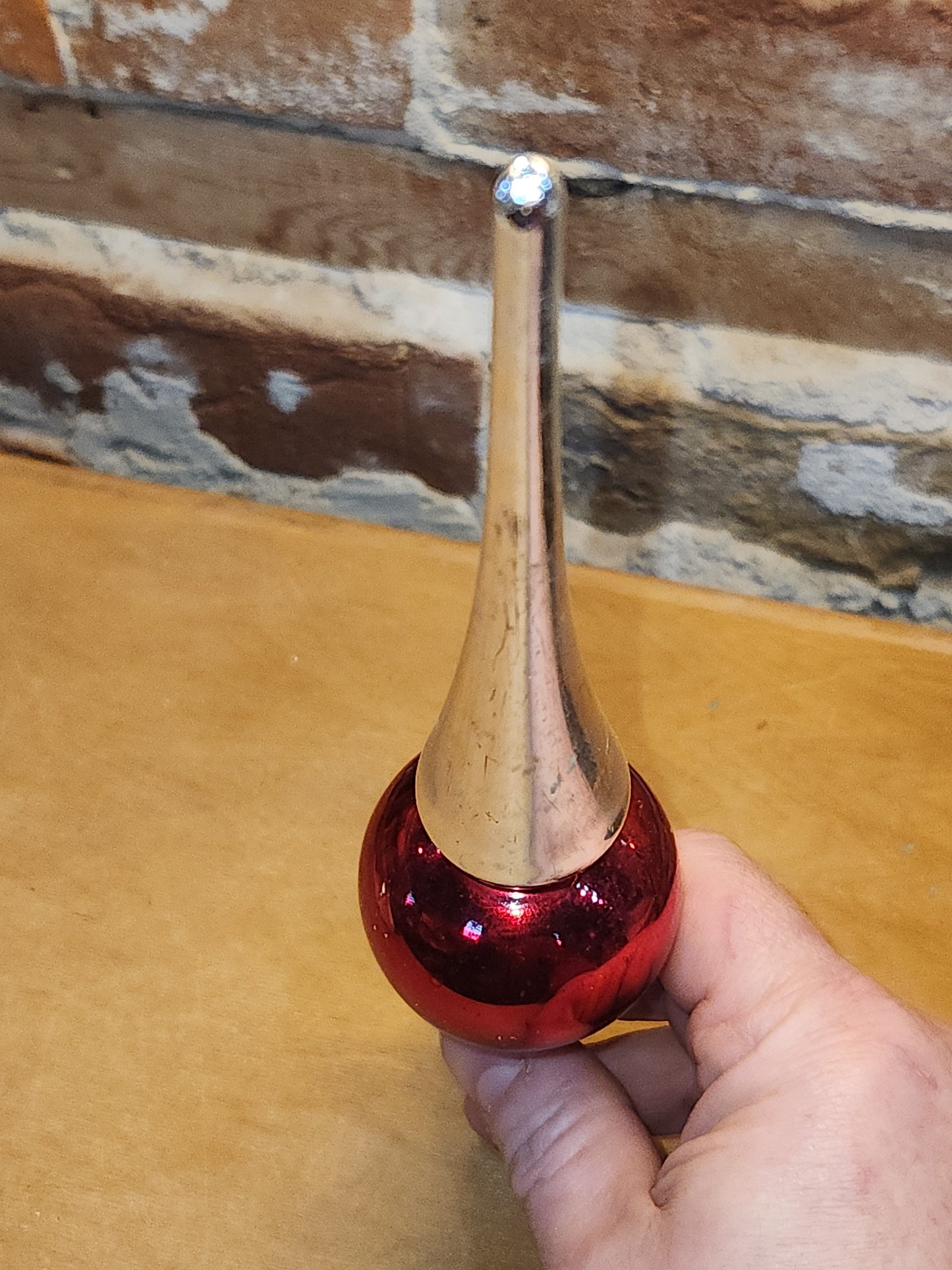 Vintage Mercury Glass Tree Topper NO BOX tt09