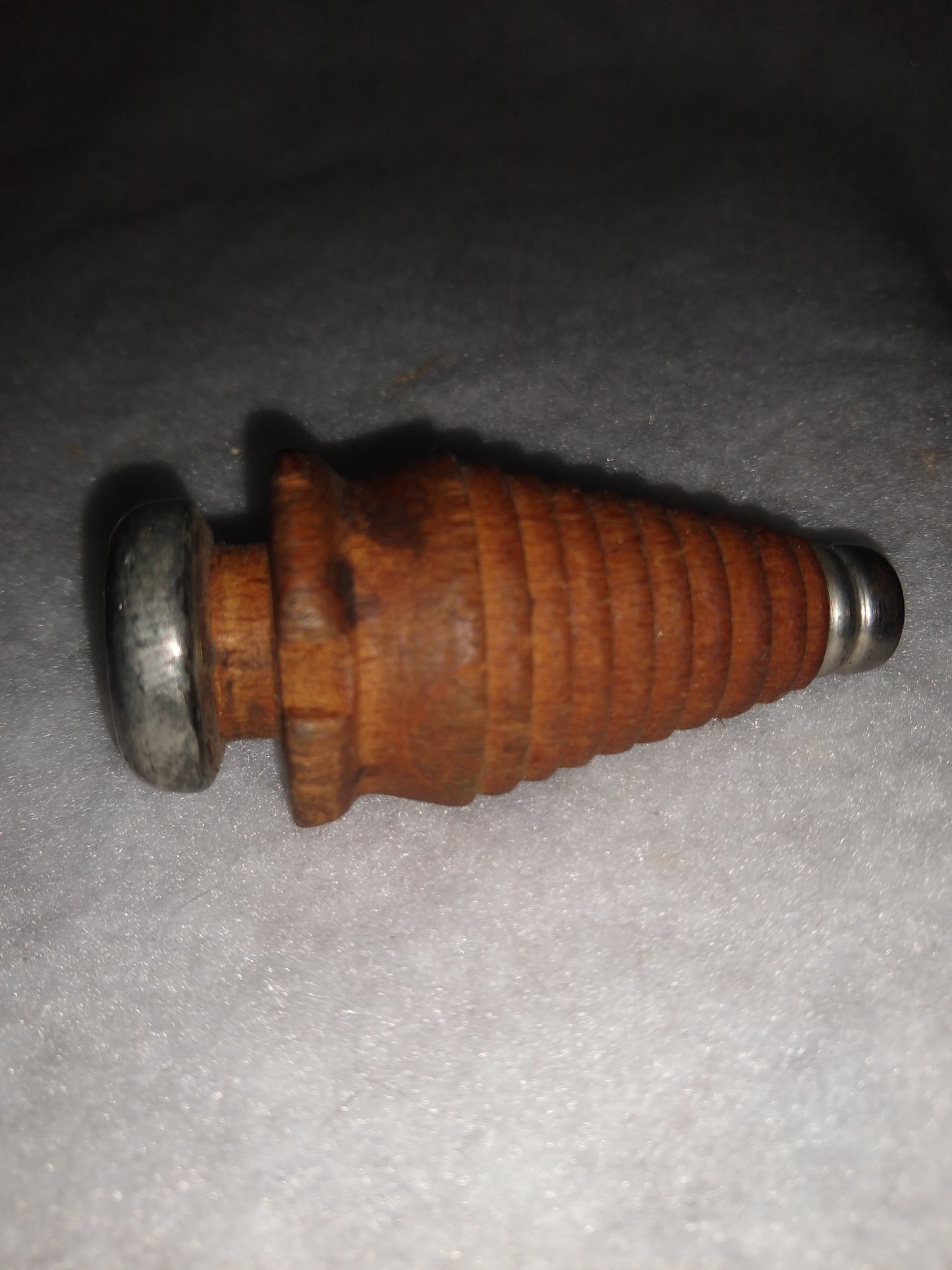 Antique small wooden beehive spool Christmas tree sp55
