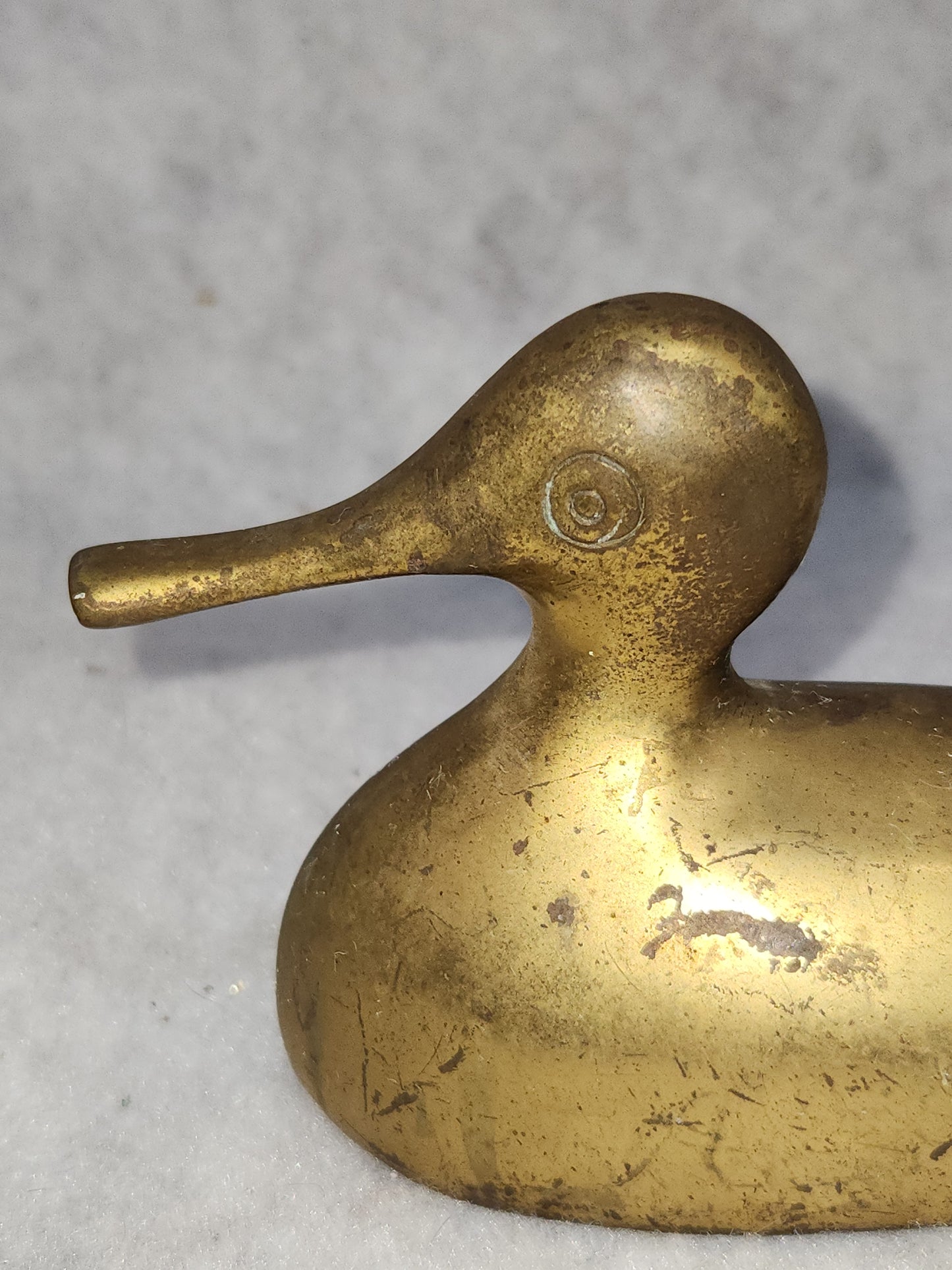 Vintage Brass Swimming Duck br98