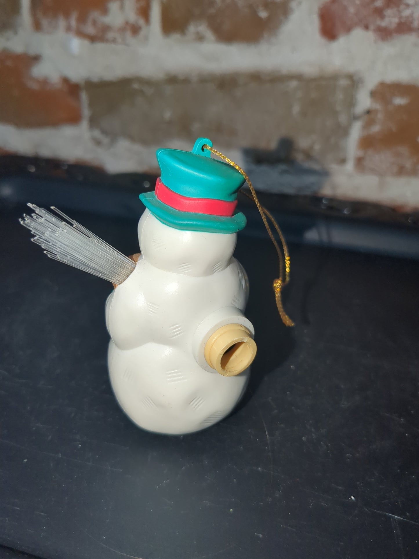 Vintage Avon Snowman Fiber Optic Light Up Ornament A1