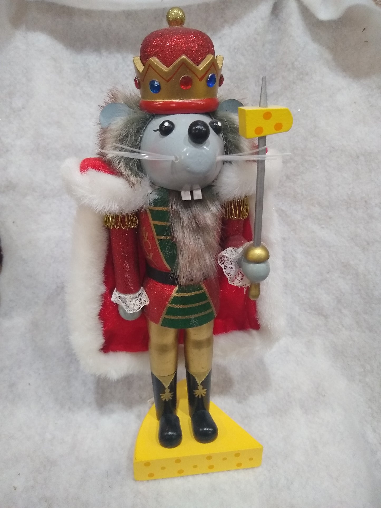 Wooden Christmas Nutcracker, 14 1/2" King of Mice Nutcracker ballet nut876