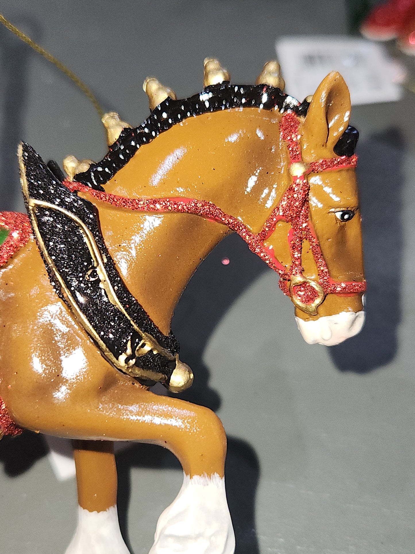 4" Resin Carousel Ornament Clydsdale co7