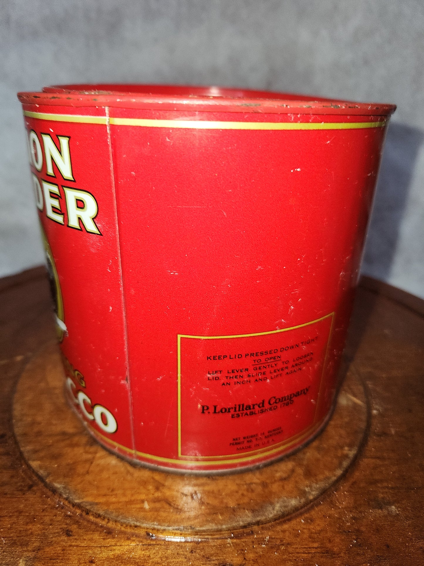 Vintage Union Leader Smoking Tabacco Tin EMPTY No Tobacco pa557
