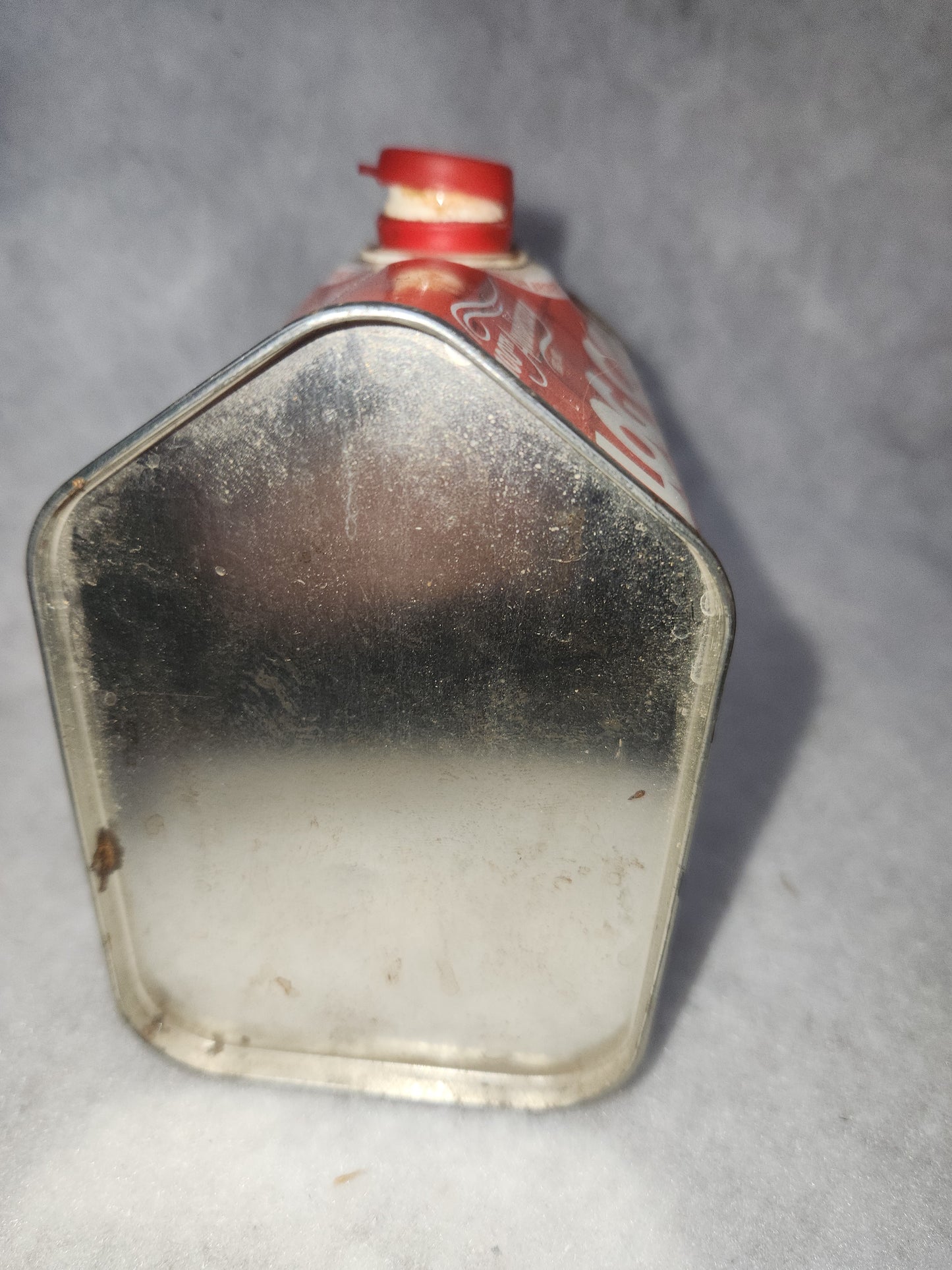 Vintage EMPTY tin "100th Anniversary 1887-1987 Log Cabin Syrup with Top tin663