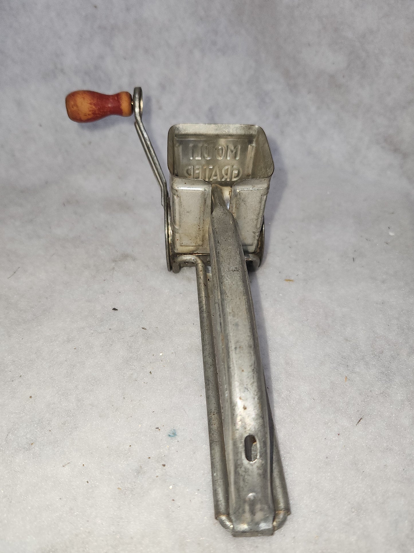 Vintage Mouli Cheese Grater Grinder With Wood small amount of Red Handle Made in France kit61