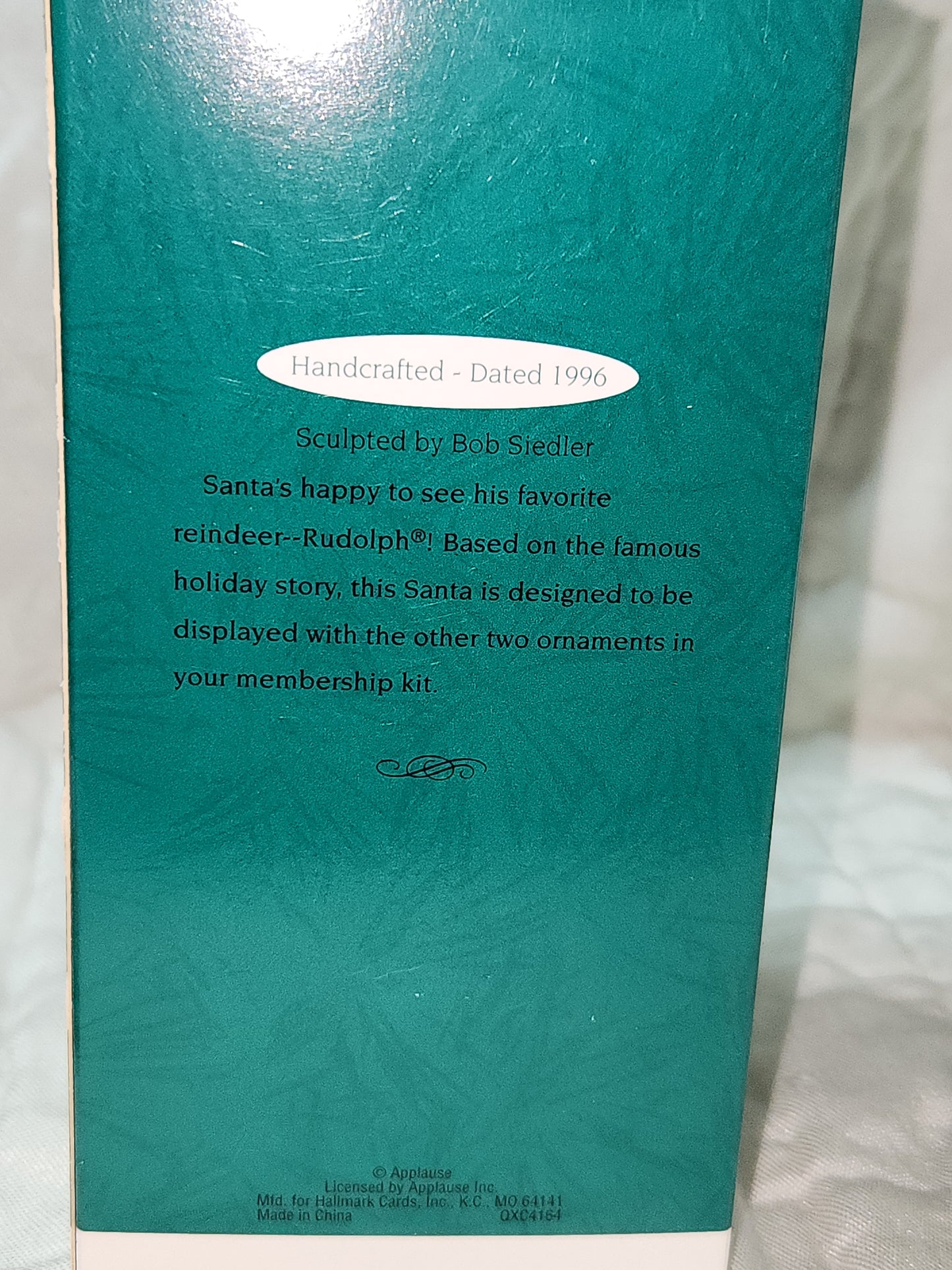 Vintage Hallmark Keepsake Christmas collector's Club Membership Ornament 1996 Santa