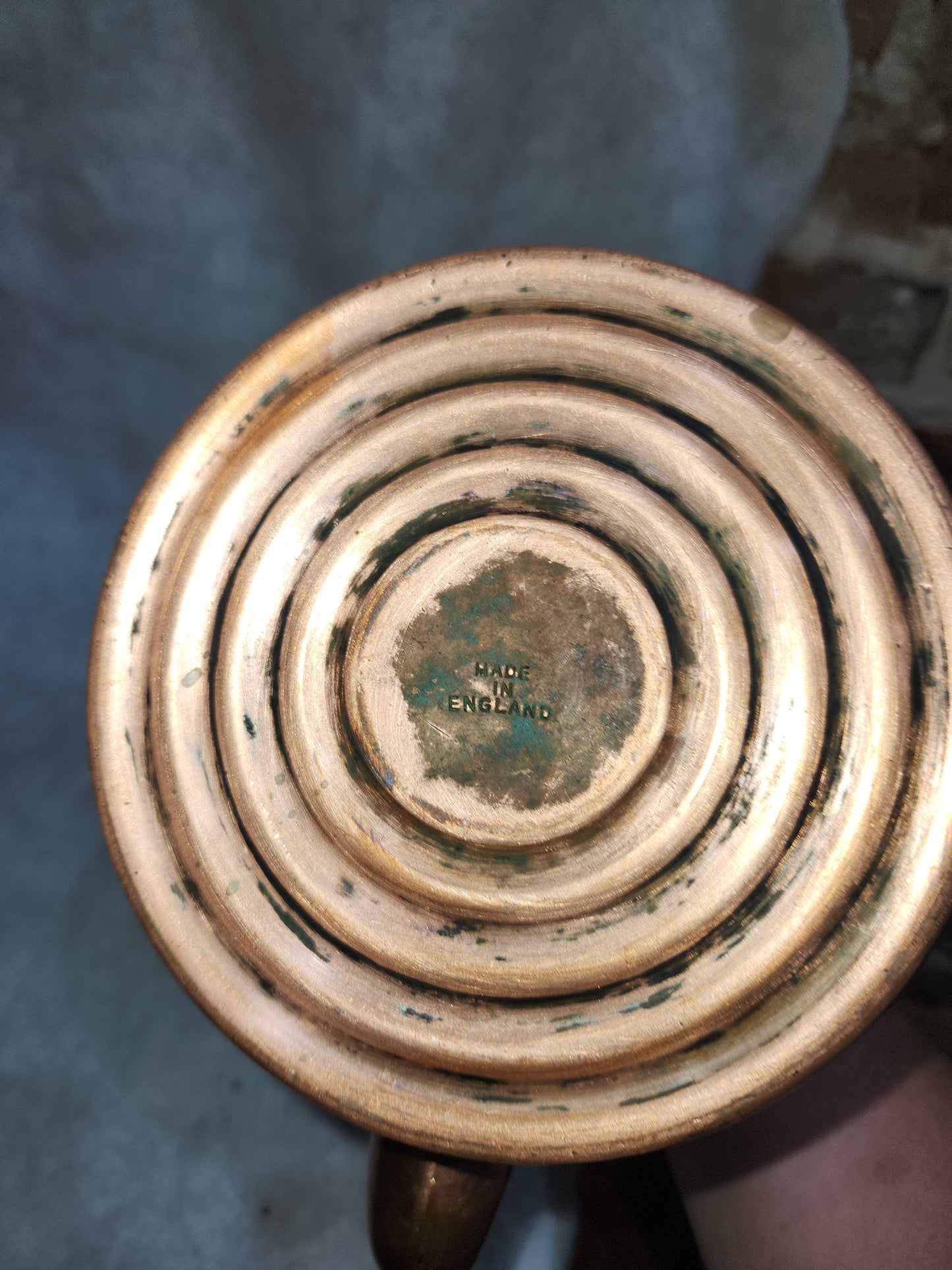 Vintage Copper Tea Pot With Wood Handle made in England kit656