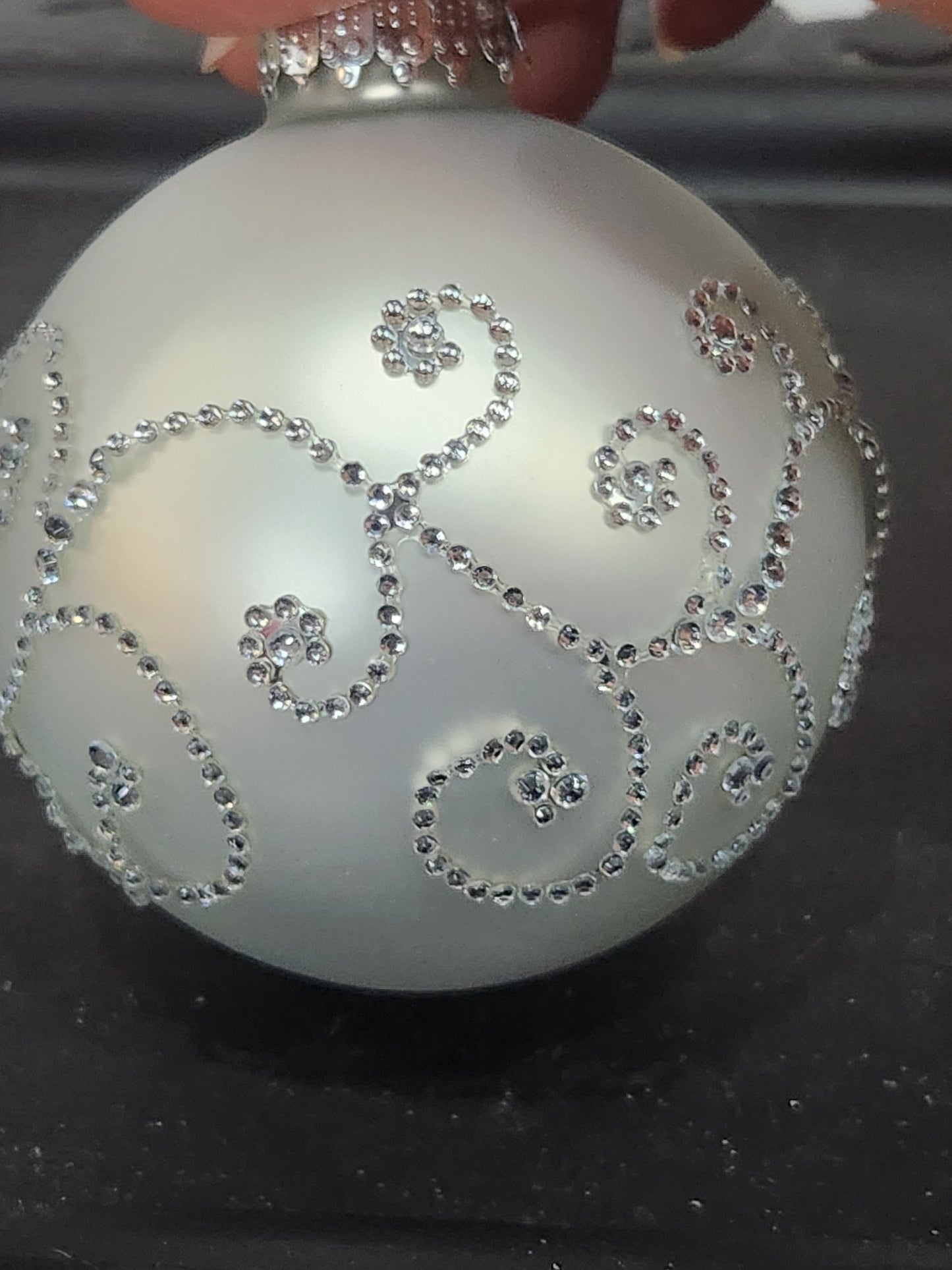 I love Christmas Bling by Krebs glass Chrristmas ornament