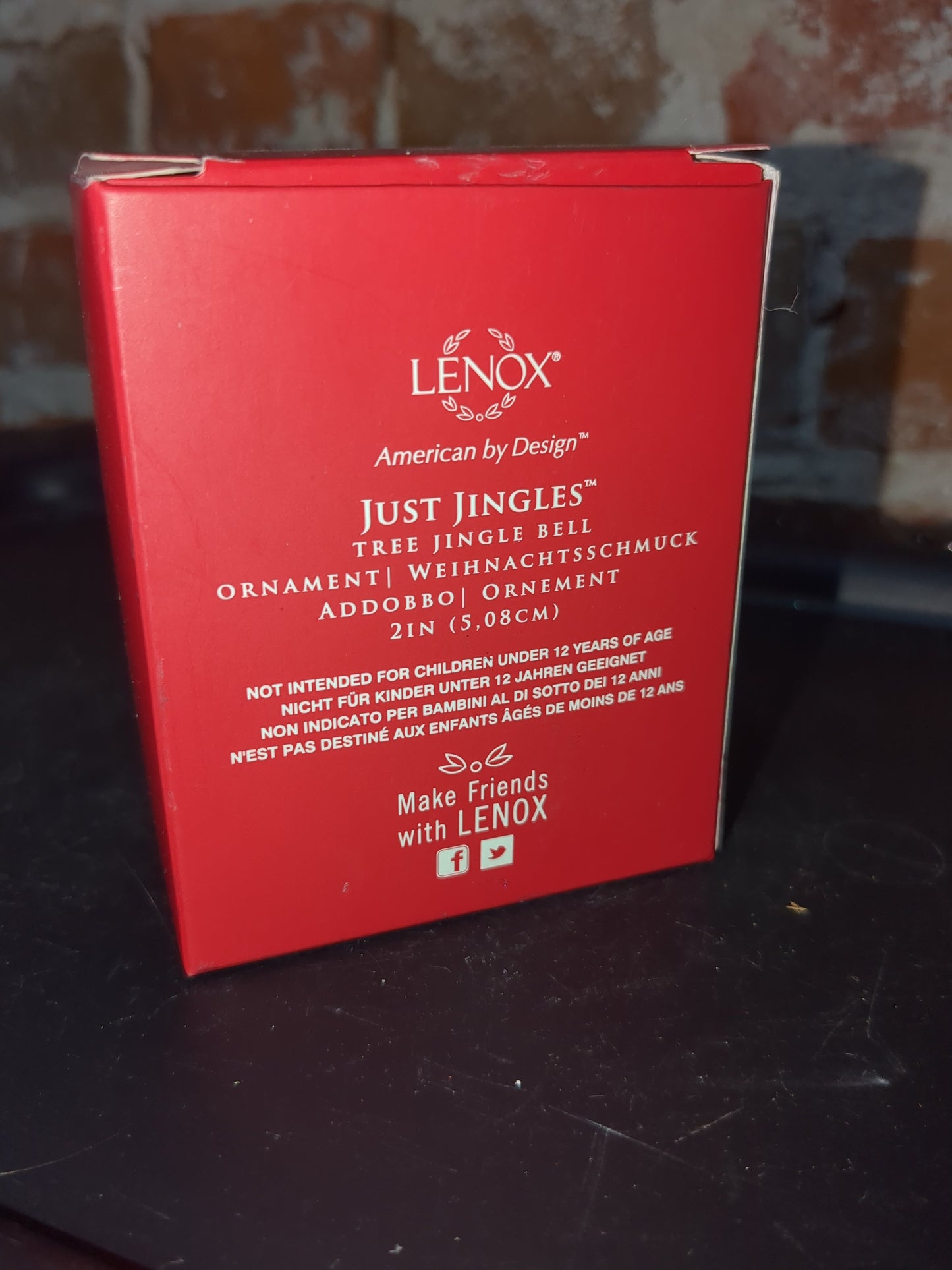 Lenox Just Jingles Tree Bell Ornament in Box o779