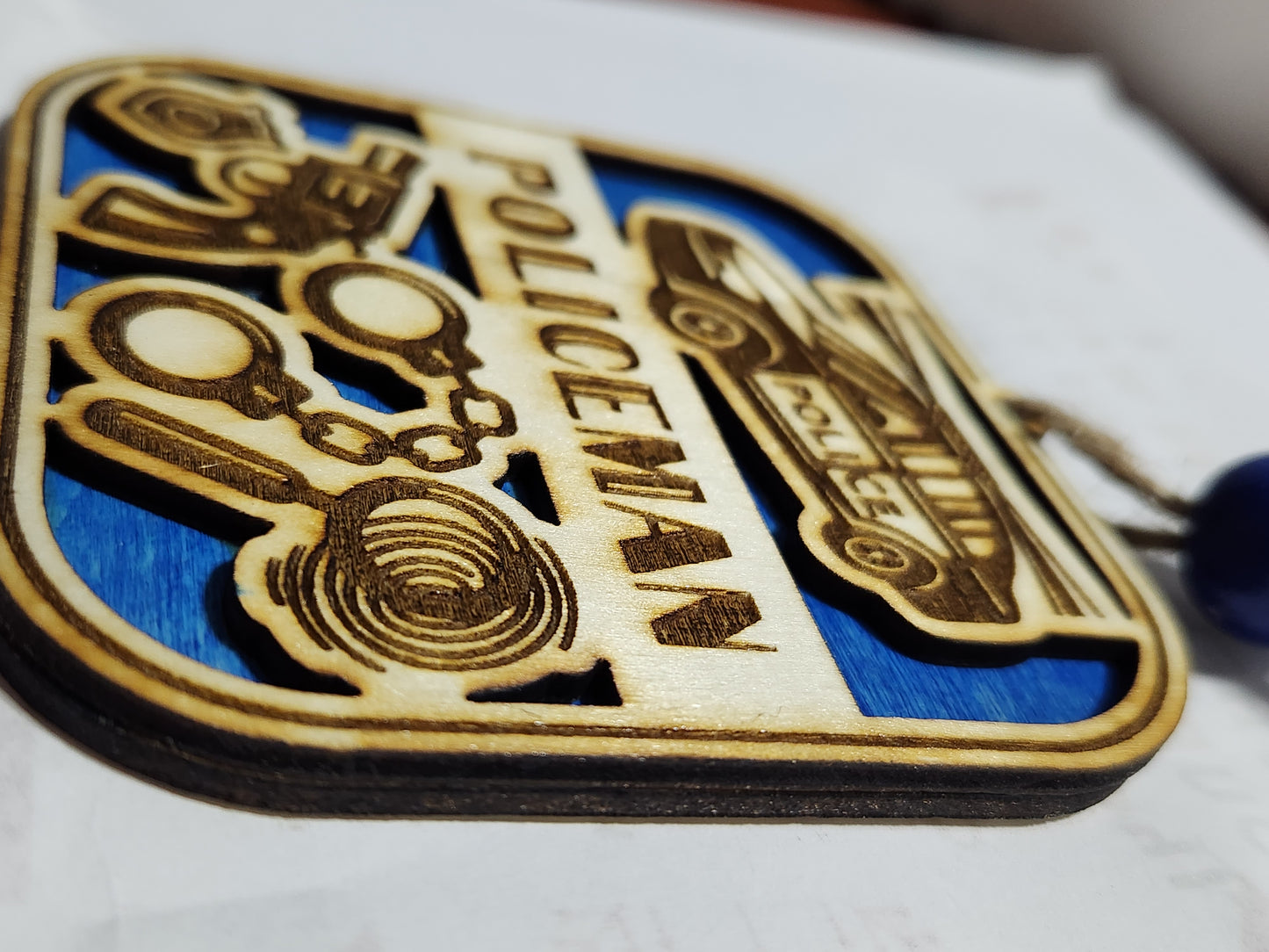 Wooden occupation ornaments or car charm-policeman