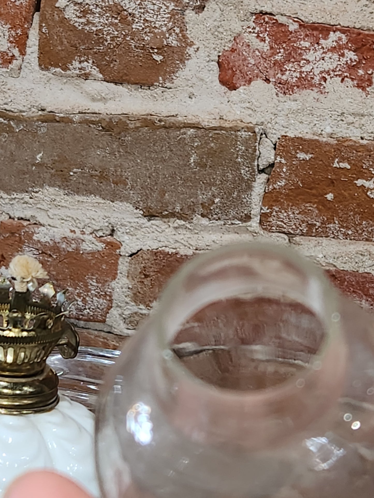 Vintage Milk Glass Swag or Drape Design Miniature Oil Lamp lamp7