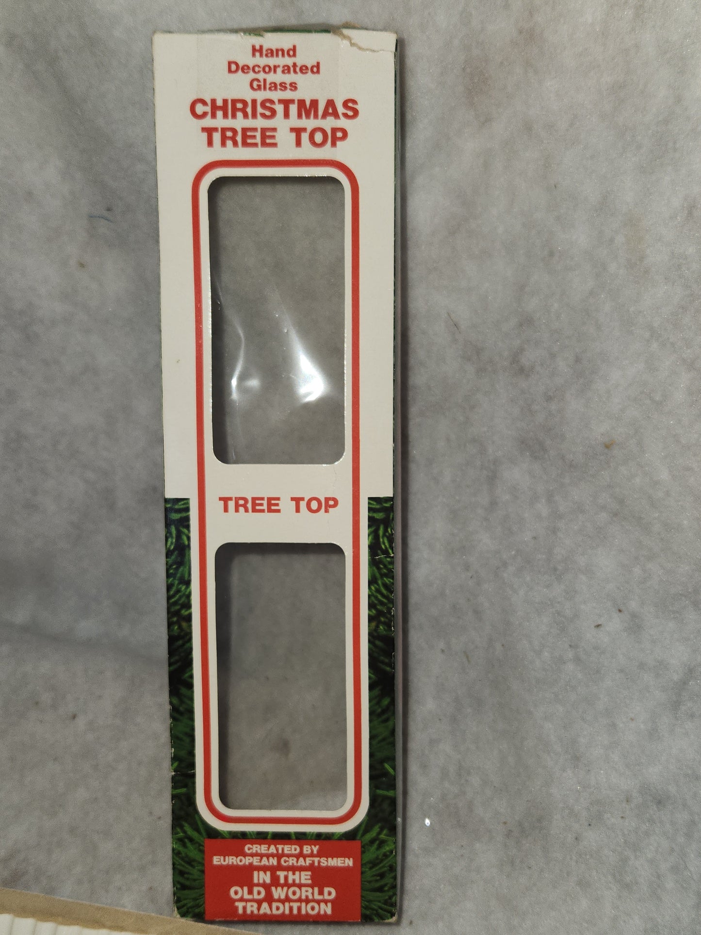 Vintage glass Christmas tree topper Commodore Romainia 12" tt71