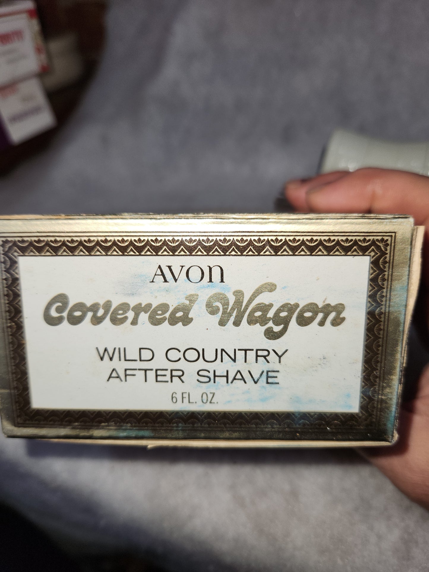 Vintage Avon Wild Country After Shave in Covered Wagon EMPTY Original Box av439