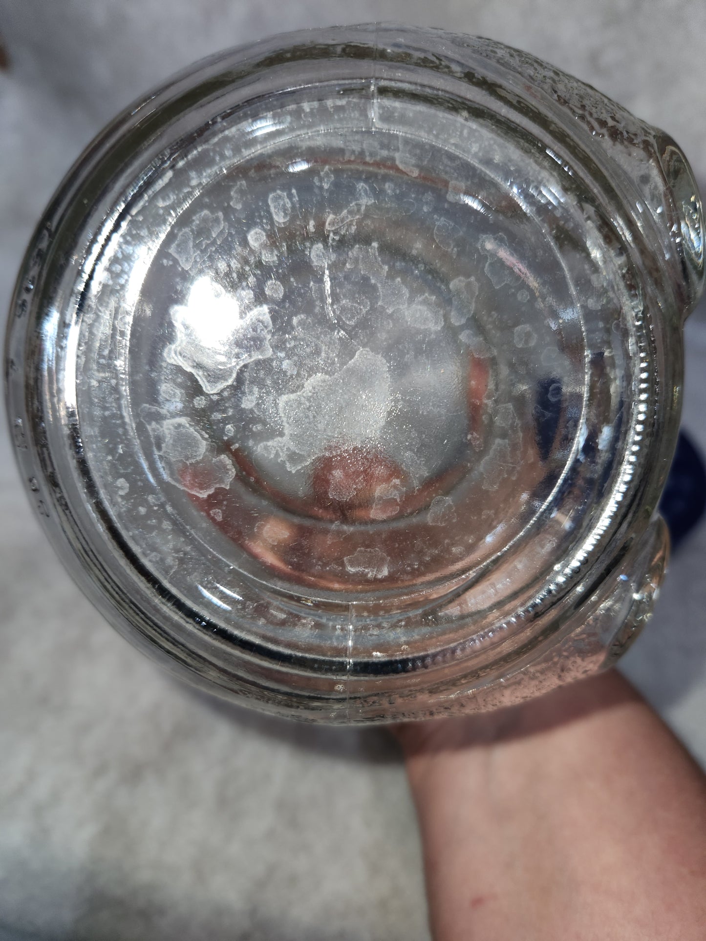 Vintage 1990s Skippy Peanut Butter Bear Glass Jar 100th Anniversary Blue Plastic Lid  48oz skj7