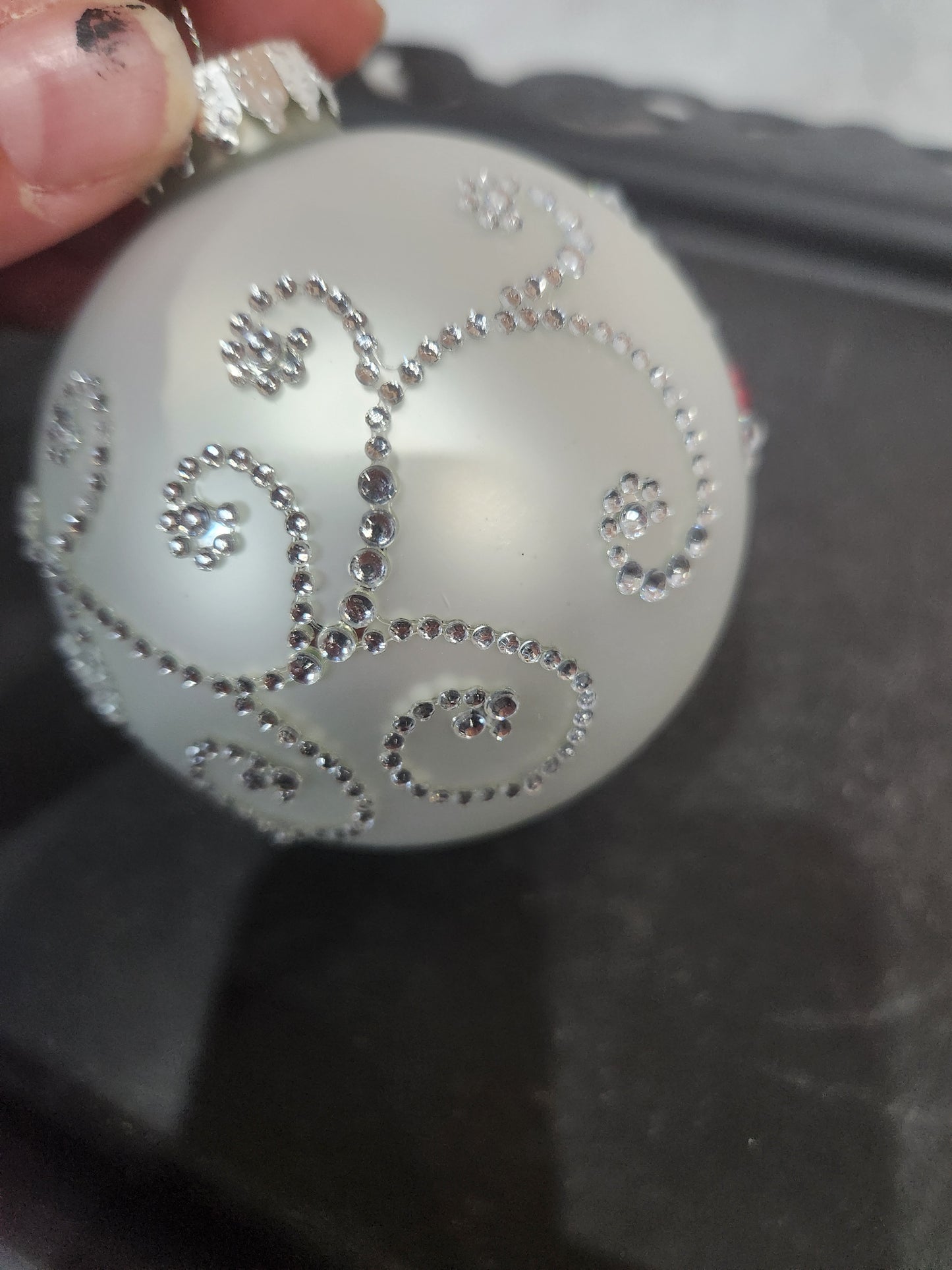 I love Santa Bling by Krebs glass Chrristmas ornament