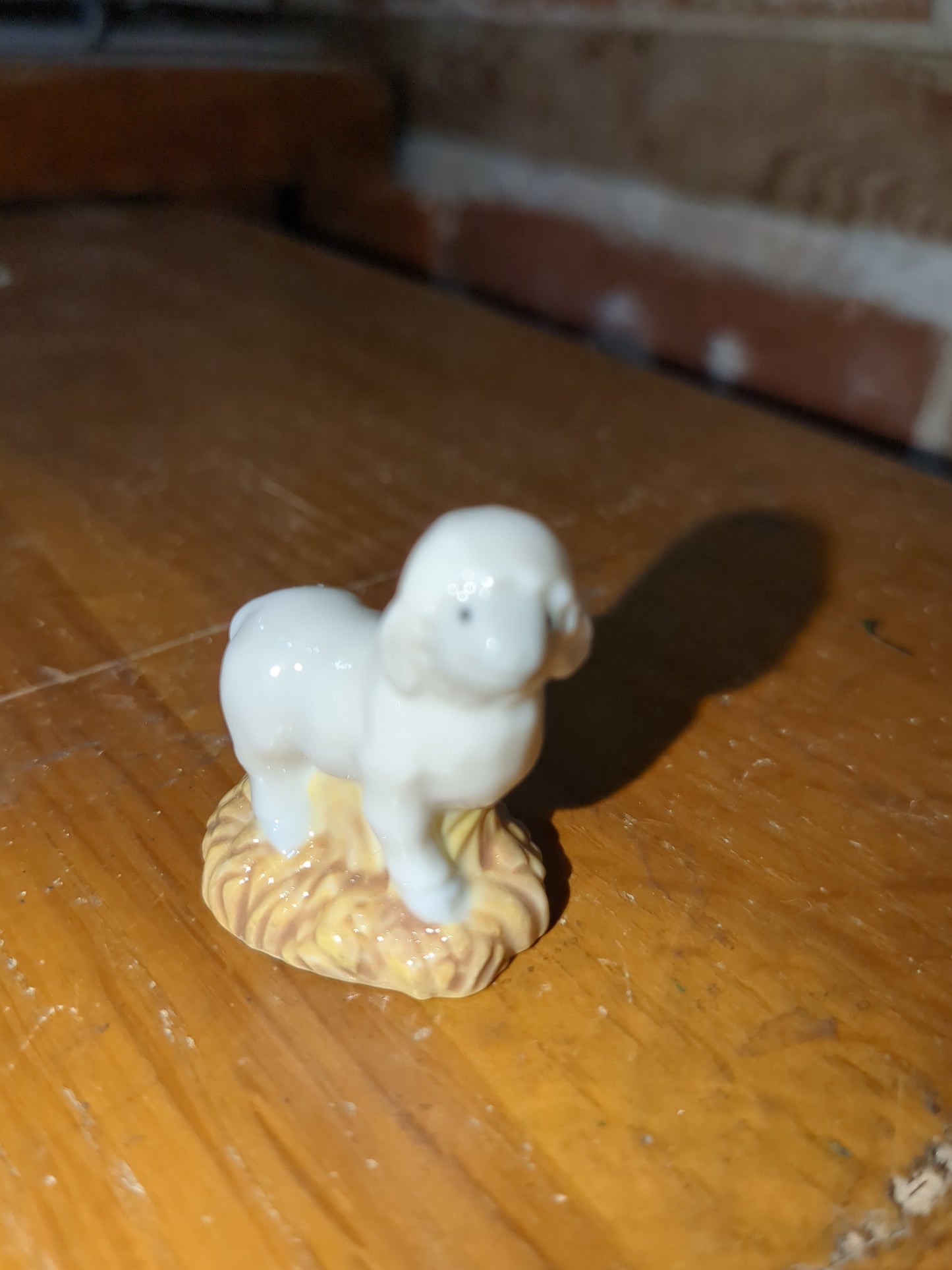 Vintage replacement piece for Hallmark ceramic 11 piece nativity set. Shepard and a sheep