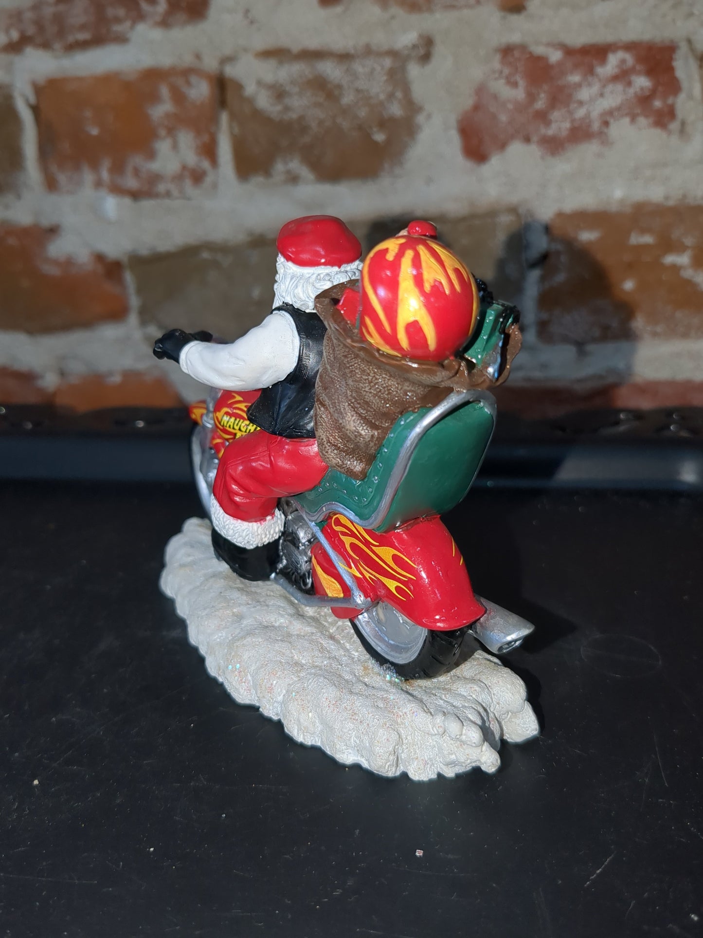 Christmas Limited Edition Rebel Without A Claus motorcycle Figurine "Santa Claus is Cruisin' to town" by Hamilton r10