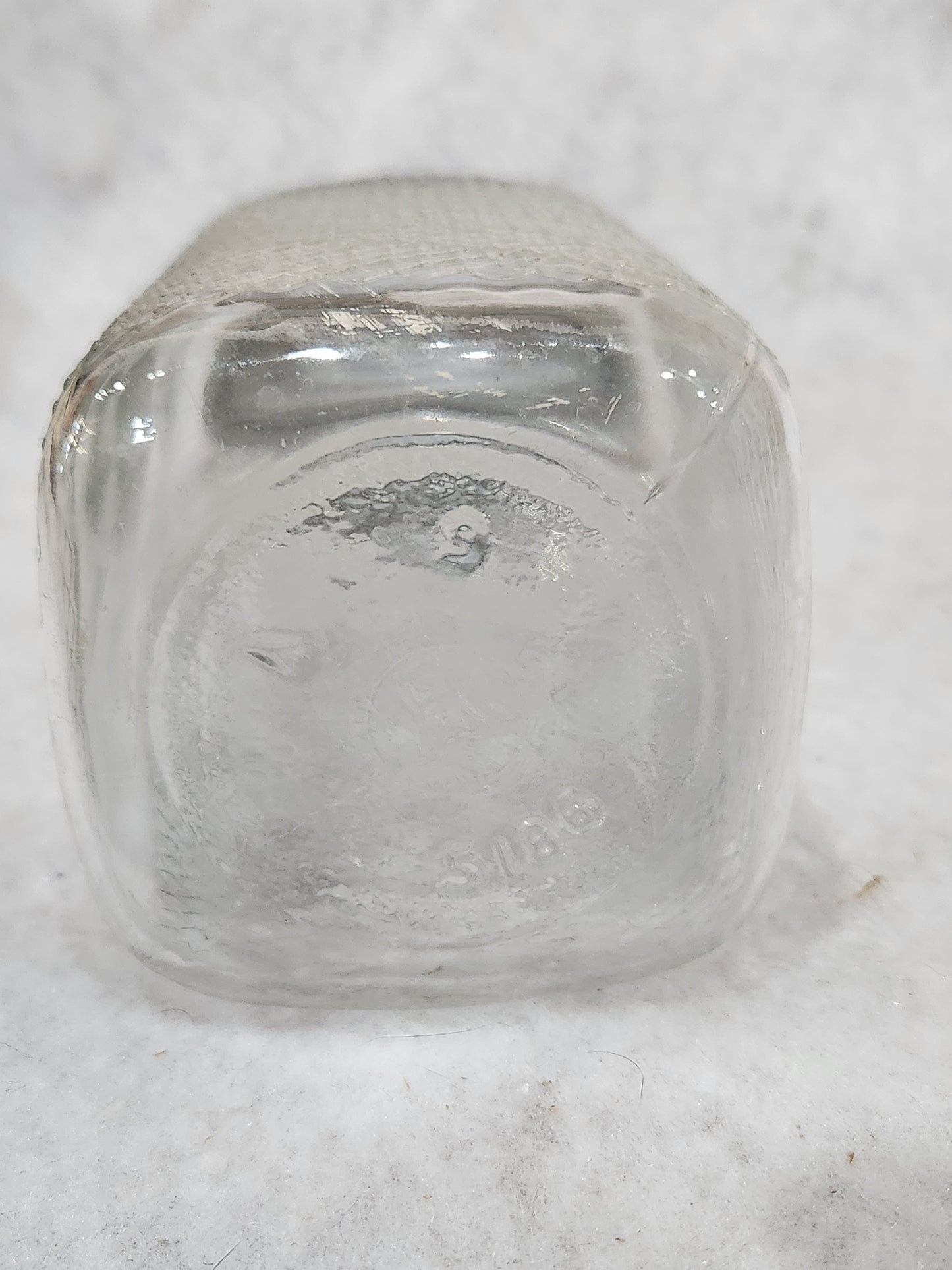 Vintage 1930-1940’s Hazel Atlas Diamond Clear Glass Jar Canister for coffee, tea, sugar jar43