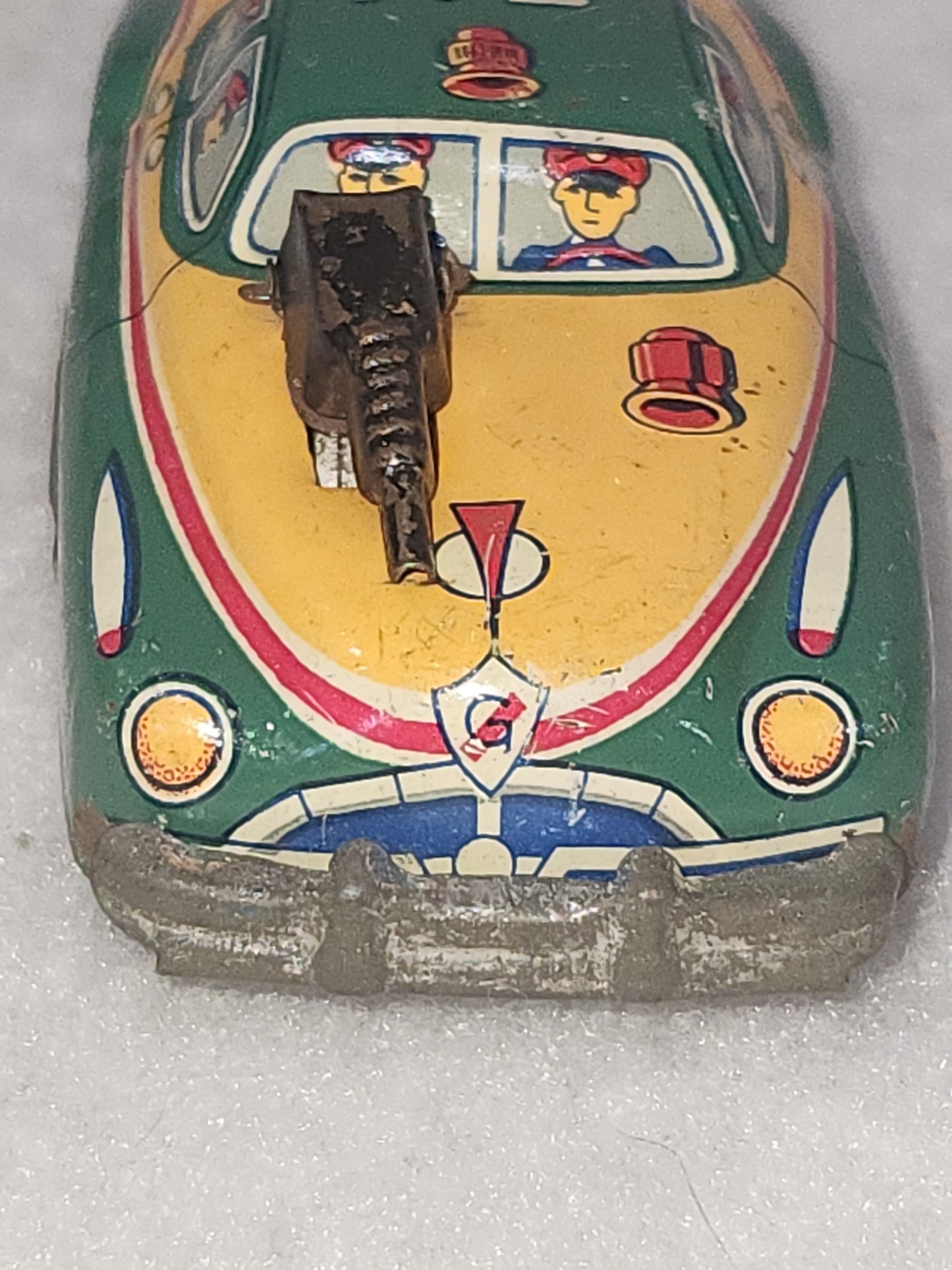 Vintage G-Men Gangster Tin Litho Toy Car Japan car6