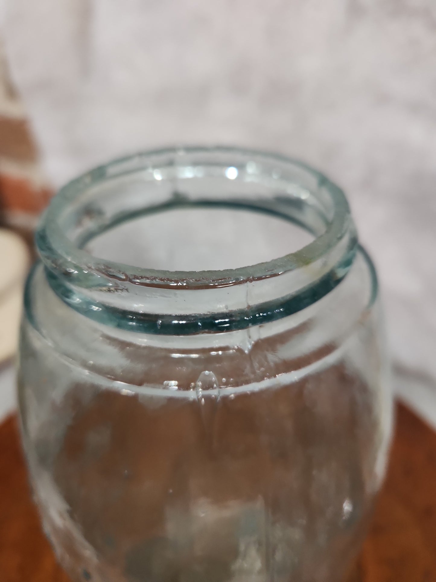 Vintage Light Aqua Blue 1/2 Gallon Embossed Mason's Patent Nov. 30th 1858 jar54
