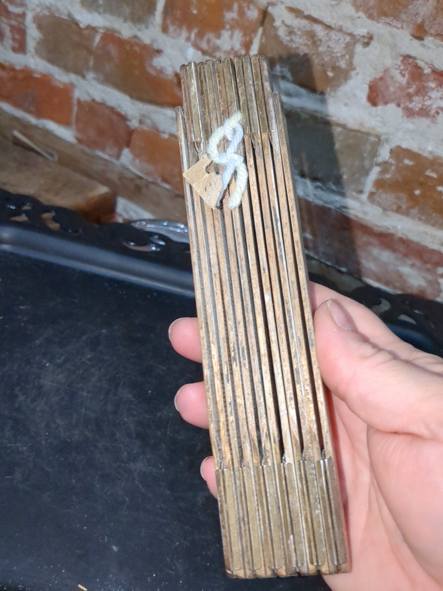 Vintage wooden folding ruler wr2
