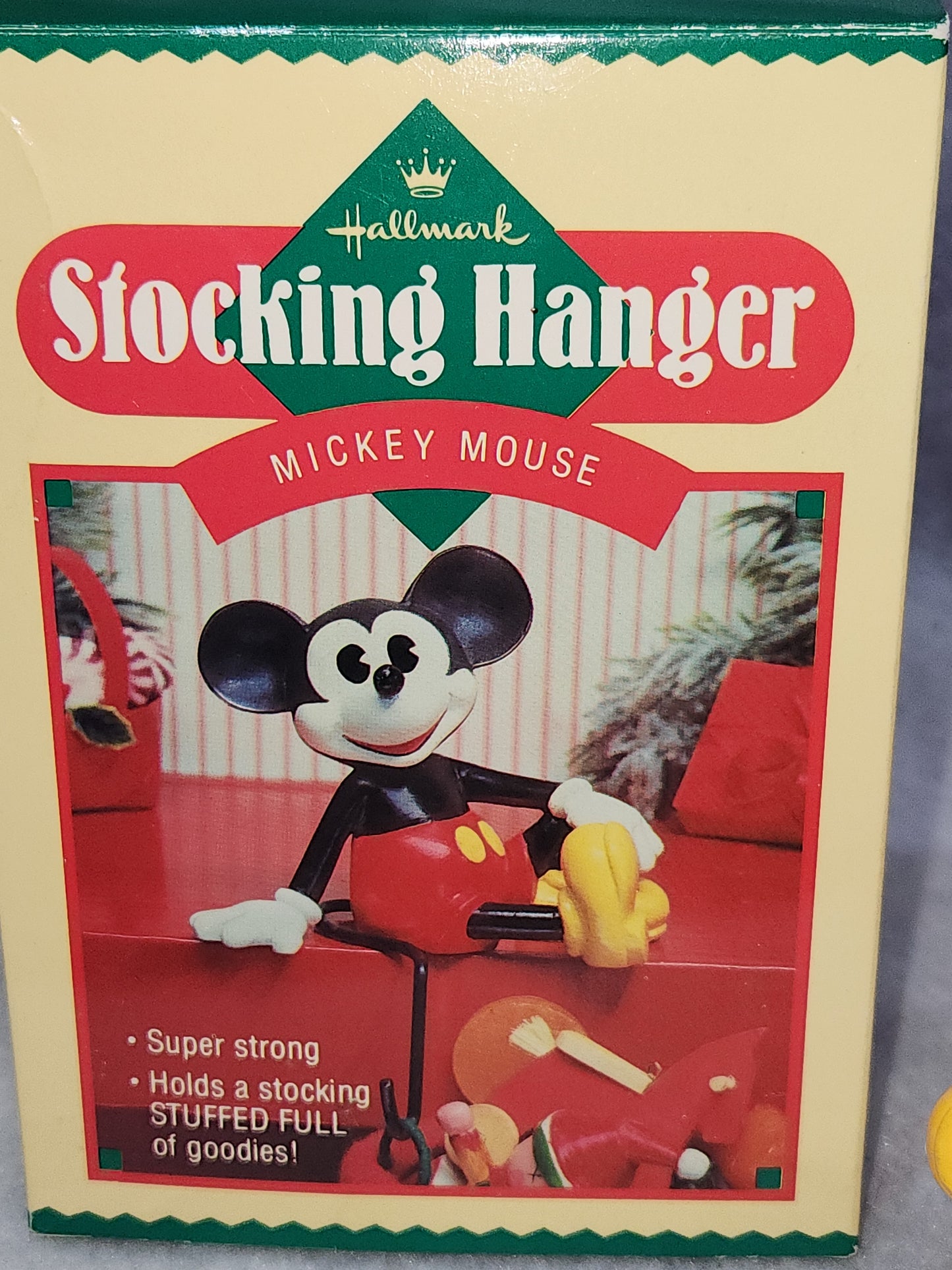 Vintage Hallmark Christmas Stocking Hanger Holder Mickey Mouse sh239