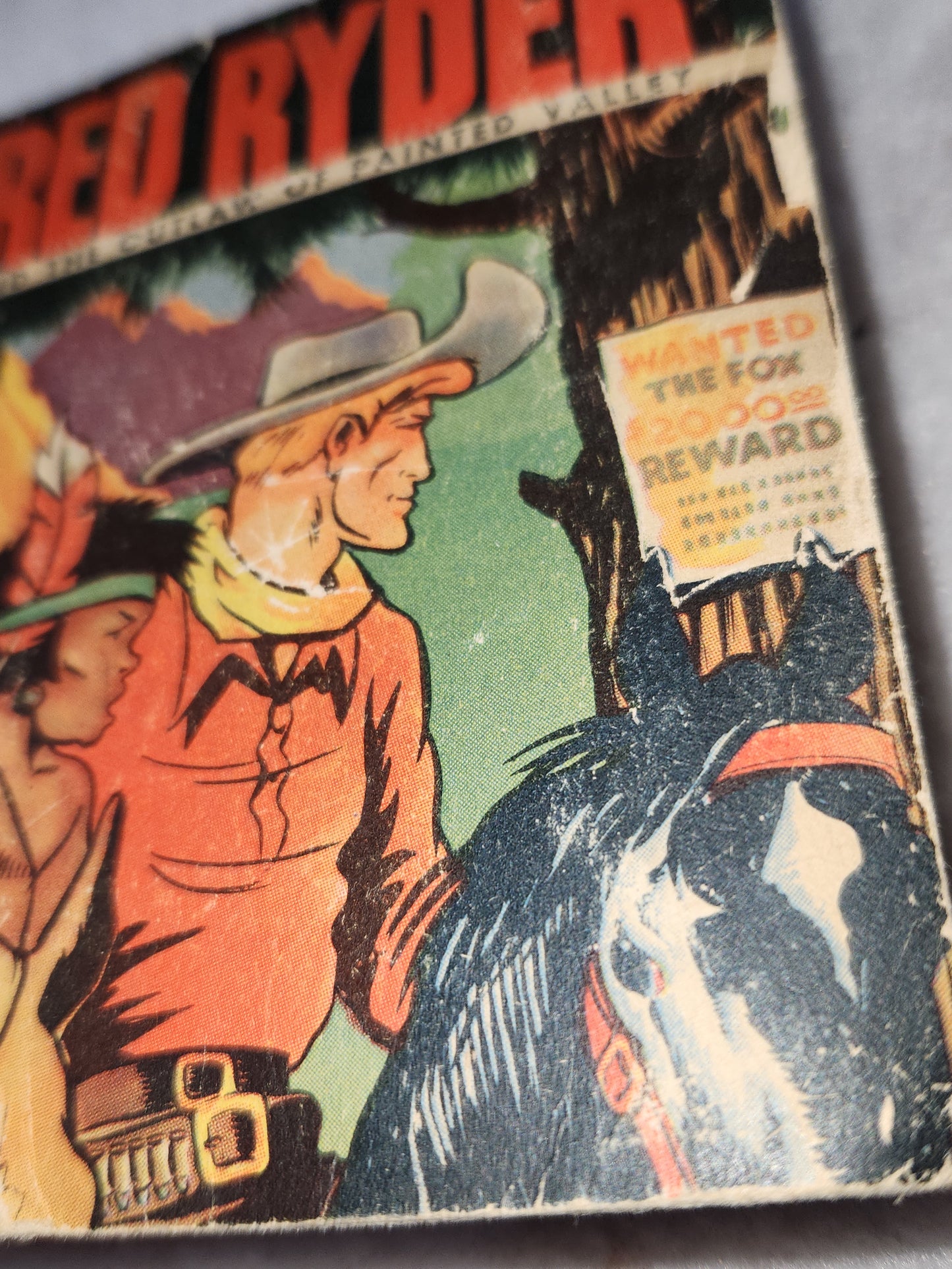 Vintage Big Little Book Better Little Book Red Ryder and the Outlaw of Painted Valley missing pages for decor
