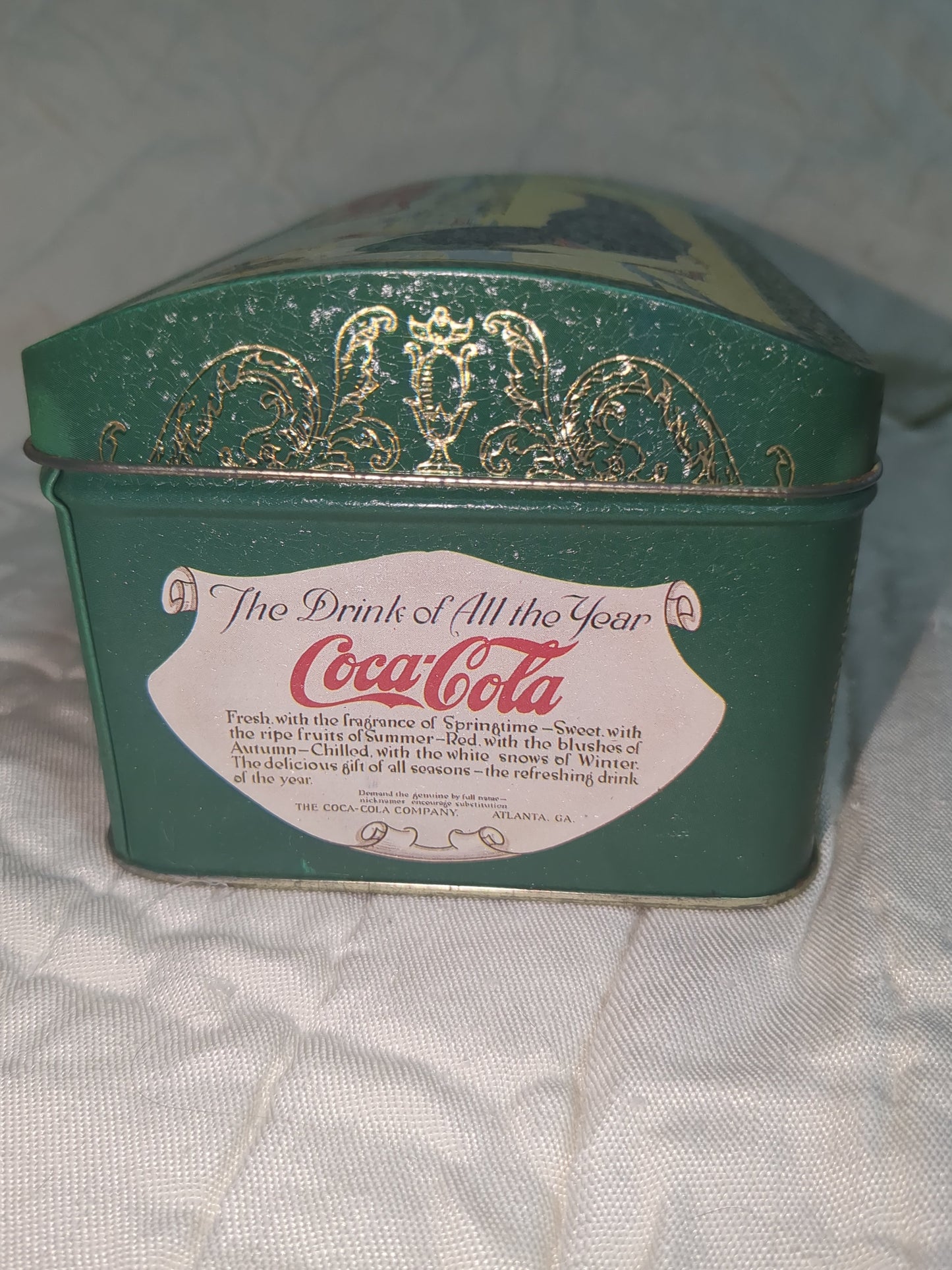 Vintage Collector Coca-Cola Coke Tin with hinged lid 1995 cct5