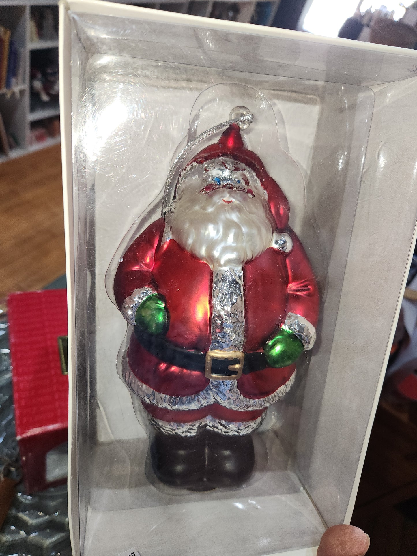 Department 56 St Nick Santa Claus Christmas Ornament Mercury Glass 9.5 Inch orn87