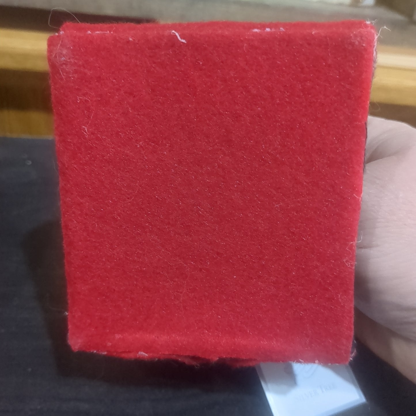 Ornament Plaid fabric tent with rolled window flaps, 5.5in