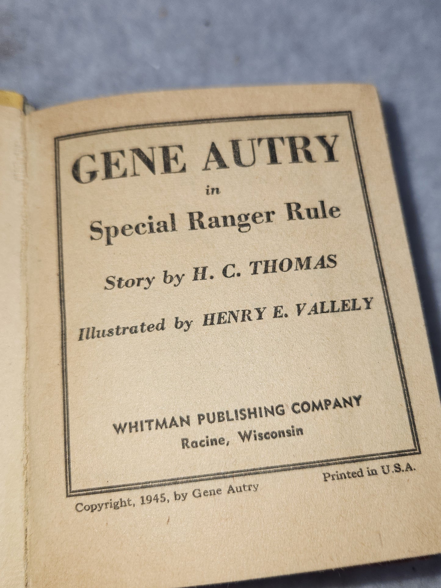 Vintage Big Little Book Better Little Book Gene Autry In Special Ranger Rule