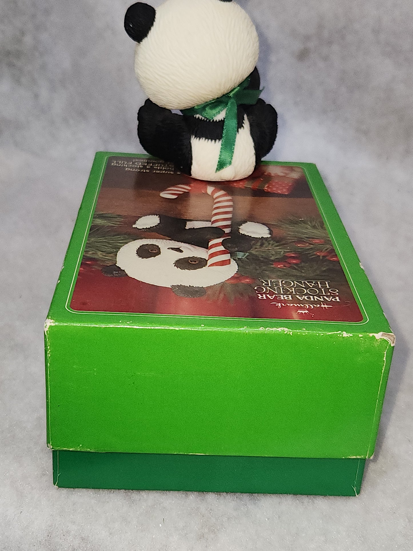 Vintage Hallmark Christmas Stocking Hanger Holder Panda Bear 1981 sh249