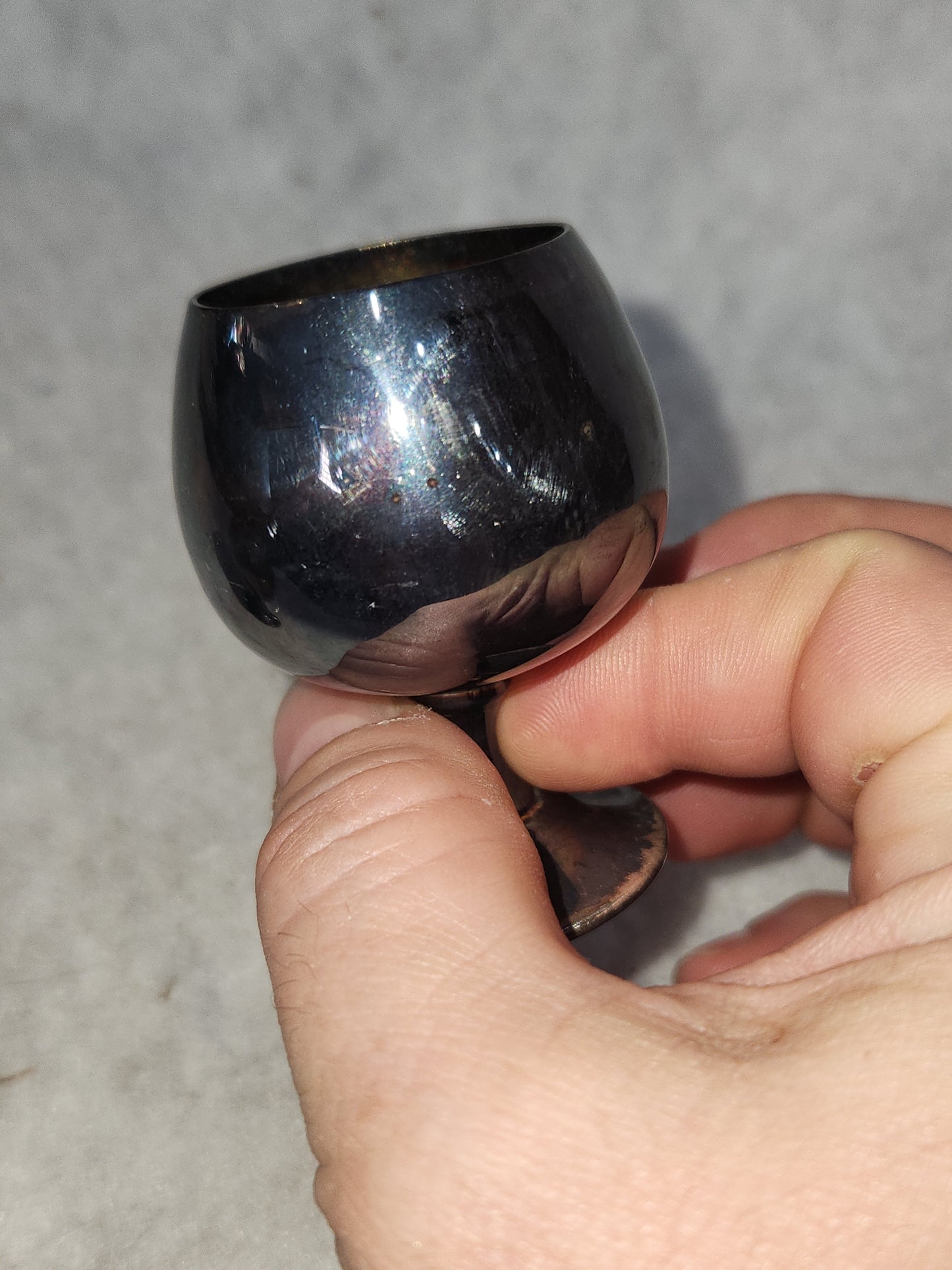Vintage Sheridan Silverplated shot glass minature suffer wine glass ss81