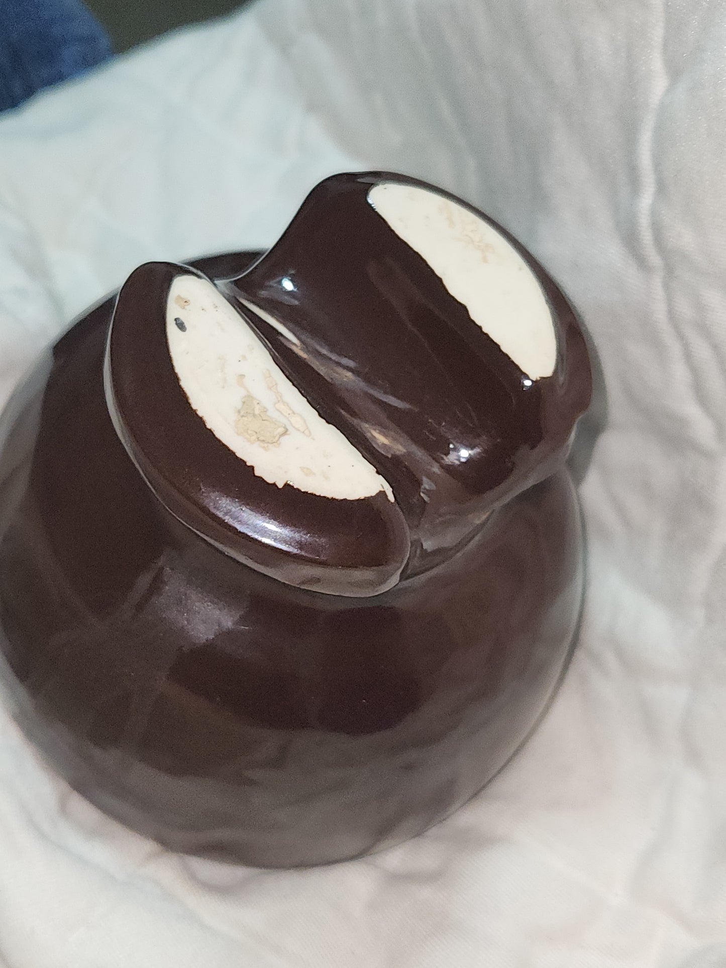 Vintage Victor Insulators Inc. Large Brown Drip Glaze High Voltage Ceramic Insulator insv1