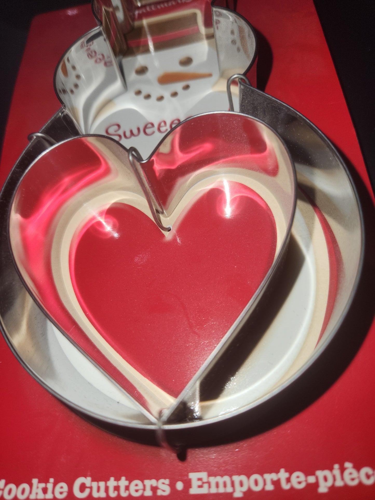 Hallmark Snowman & Heart Jumbo Cookie Cutter Set NEW ccs7