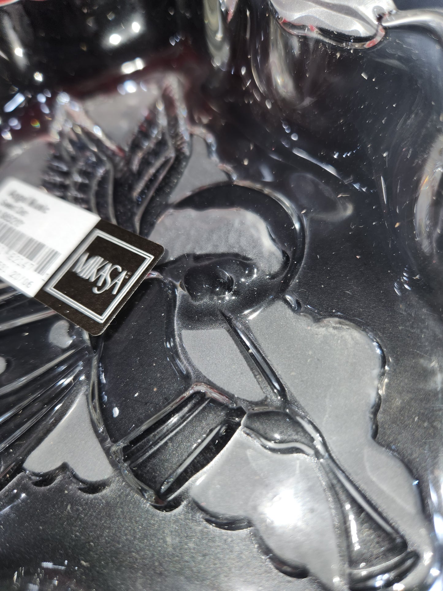 Vintage Mikasa Christmas Holiday Crystal Angel Music Sweet Dish - item# SA 985/210 mk3