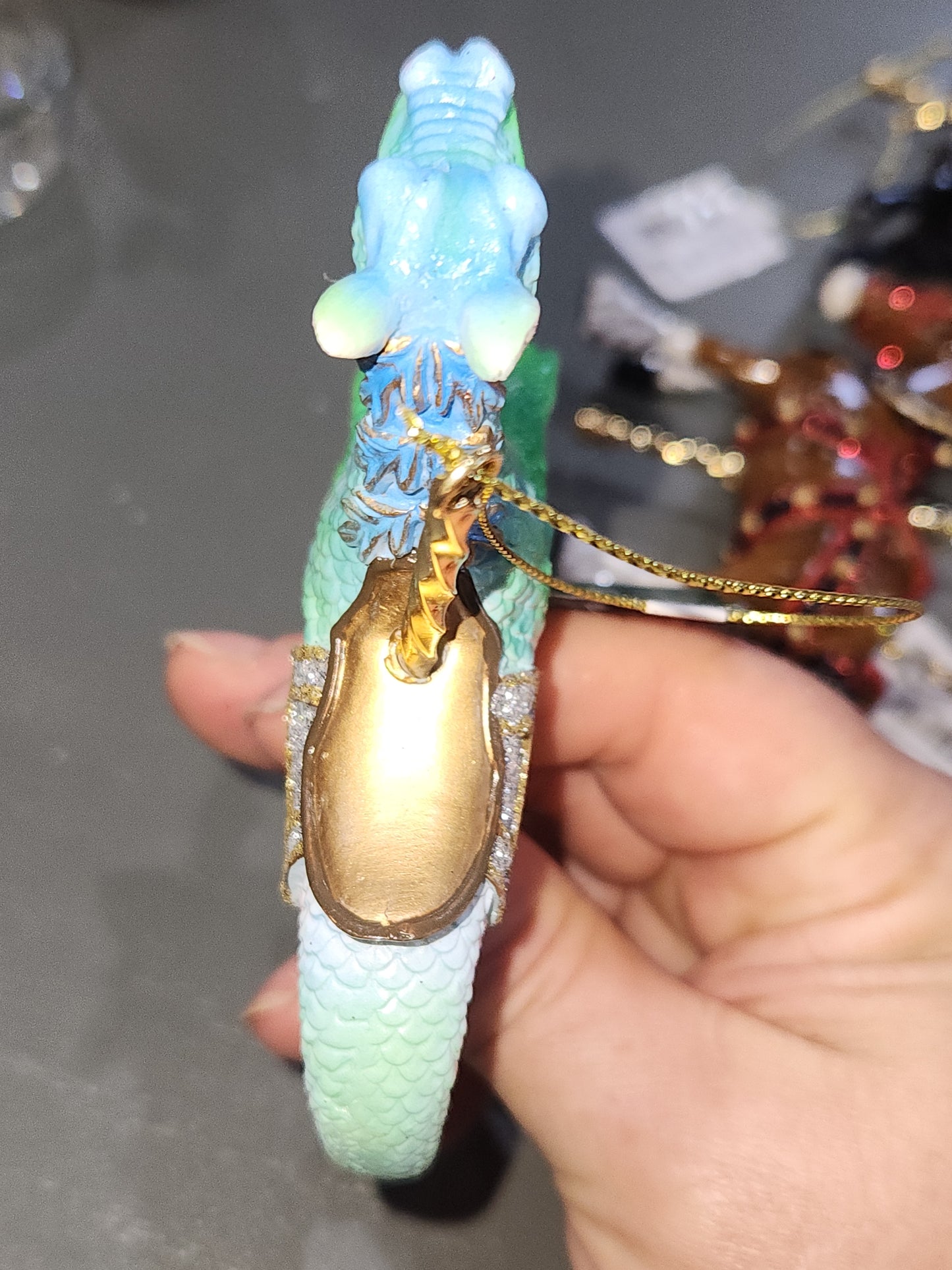 4" Resin Carousel Ornament Sea Monster co10