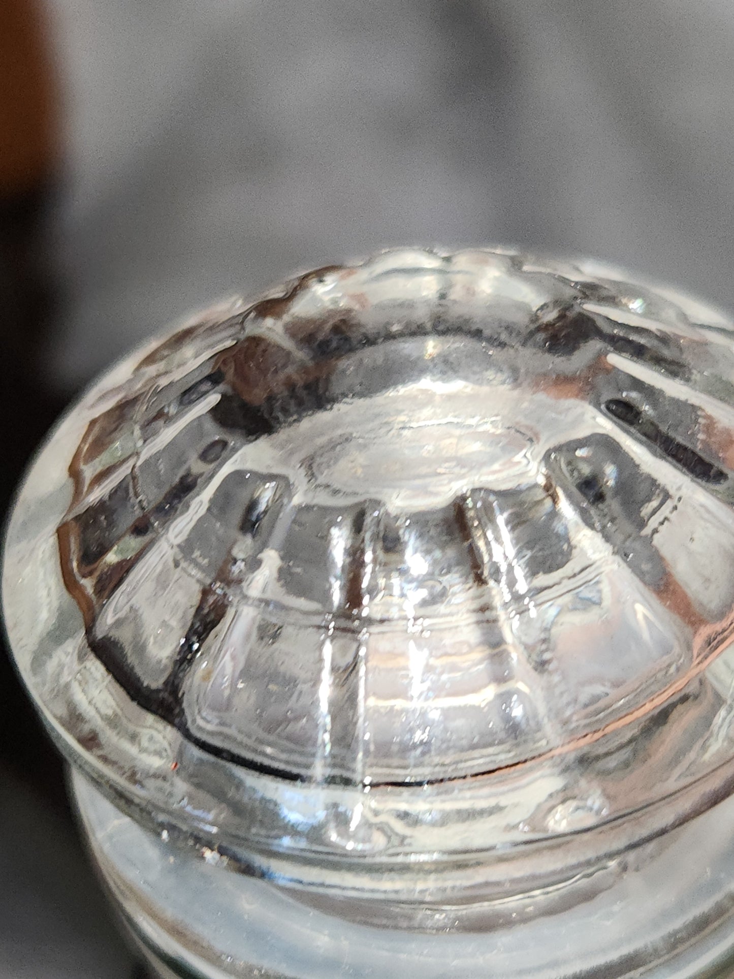 Vintage Apothecary Bottles Clear Cut Glass set of 9 sp90