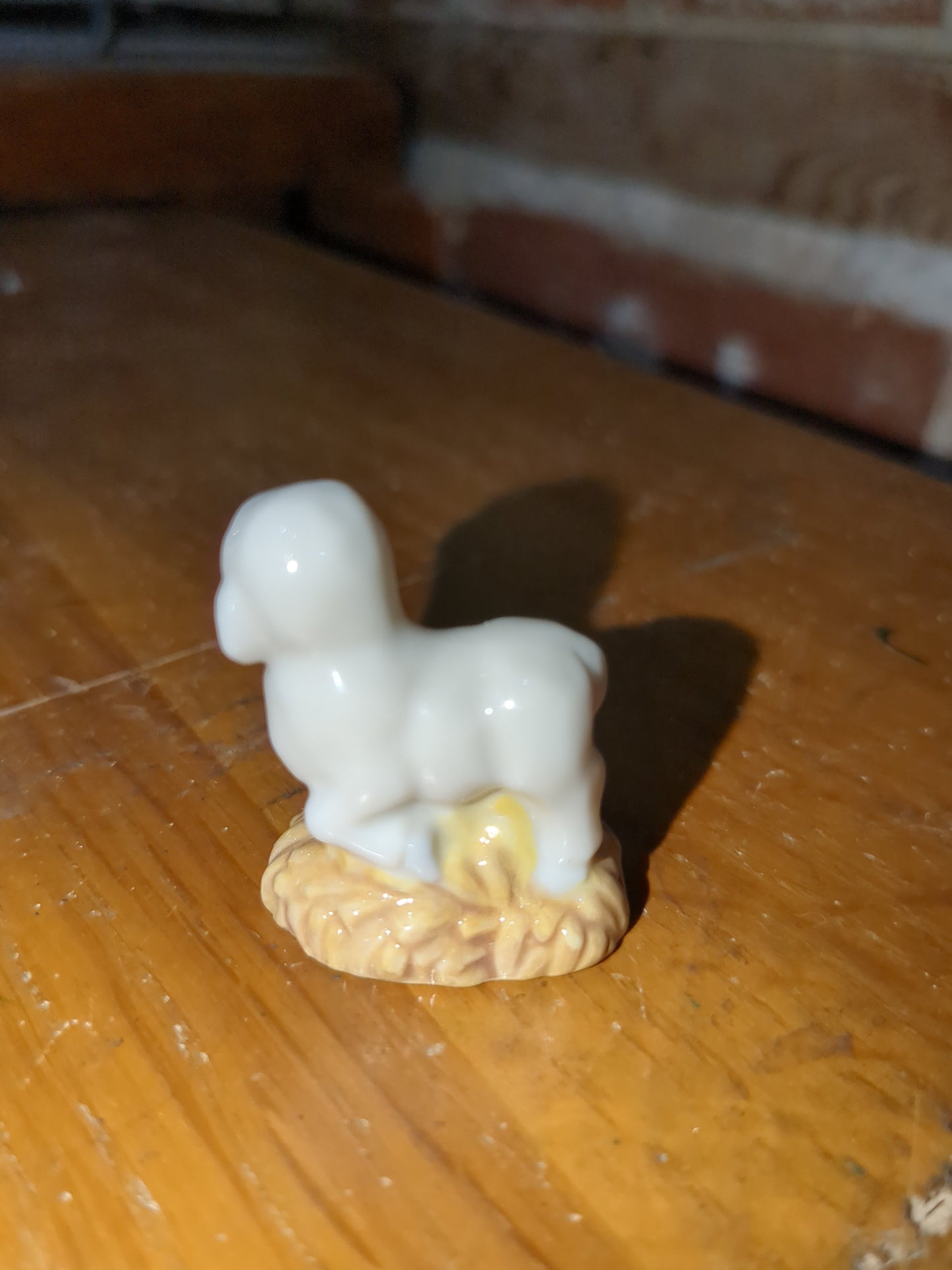 Vintage replacement piece for Hallmark ceramic 11 piece nativity set. Shepard and a sheep