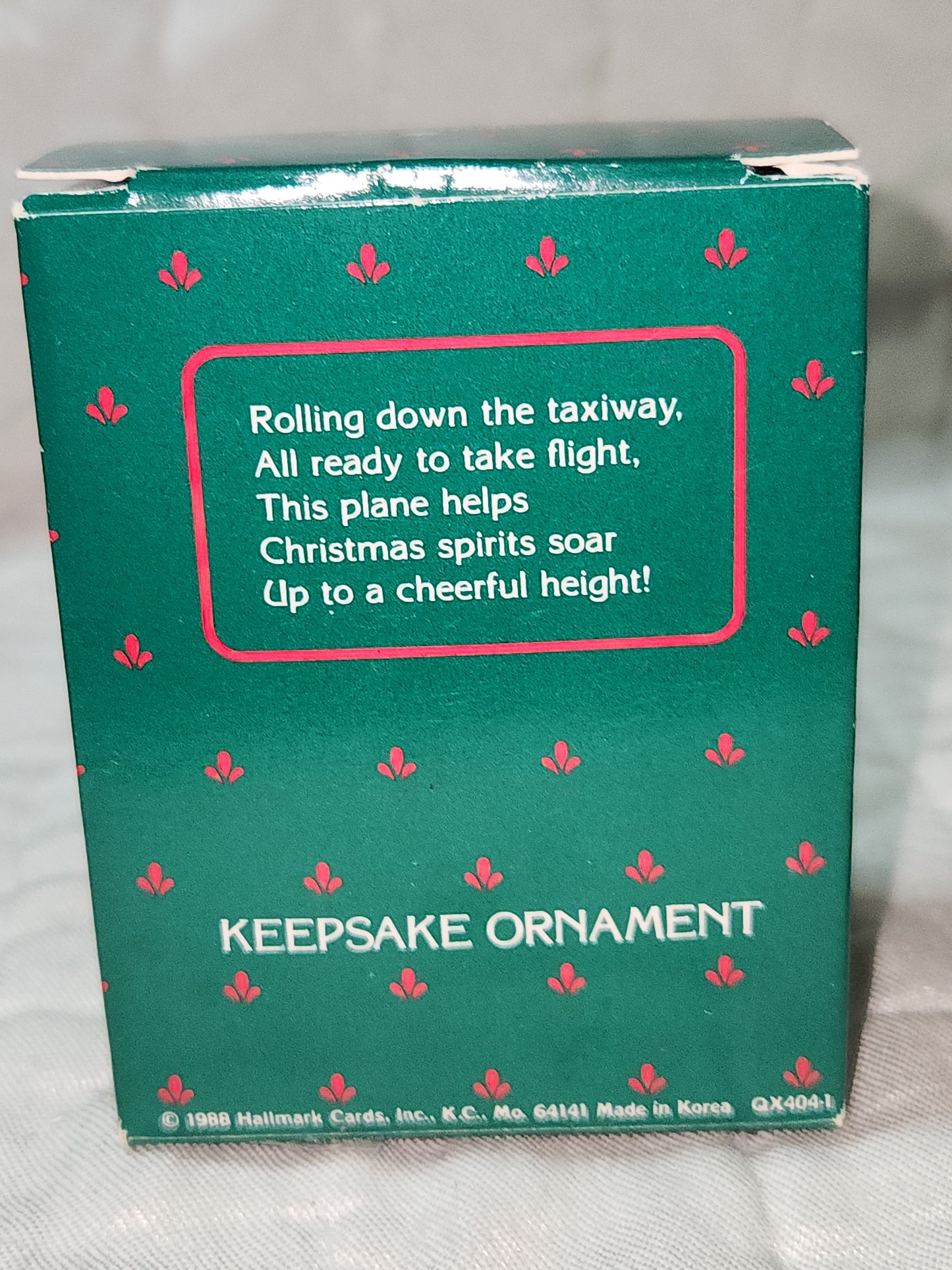 Vinyage Hallmark Ornament 1988 Wooden Airplane 5th in Nostalgic Childhood Ornaments Series