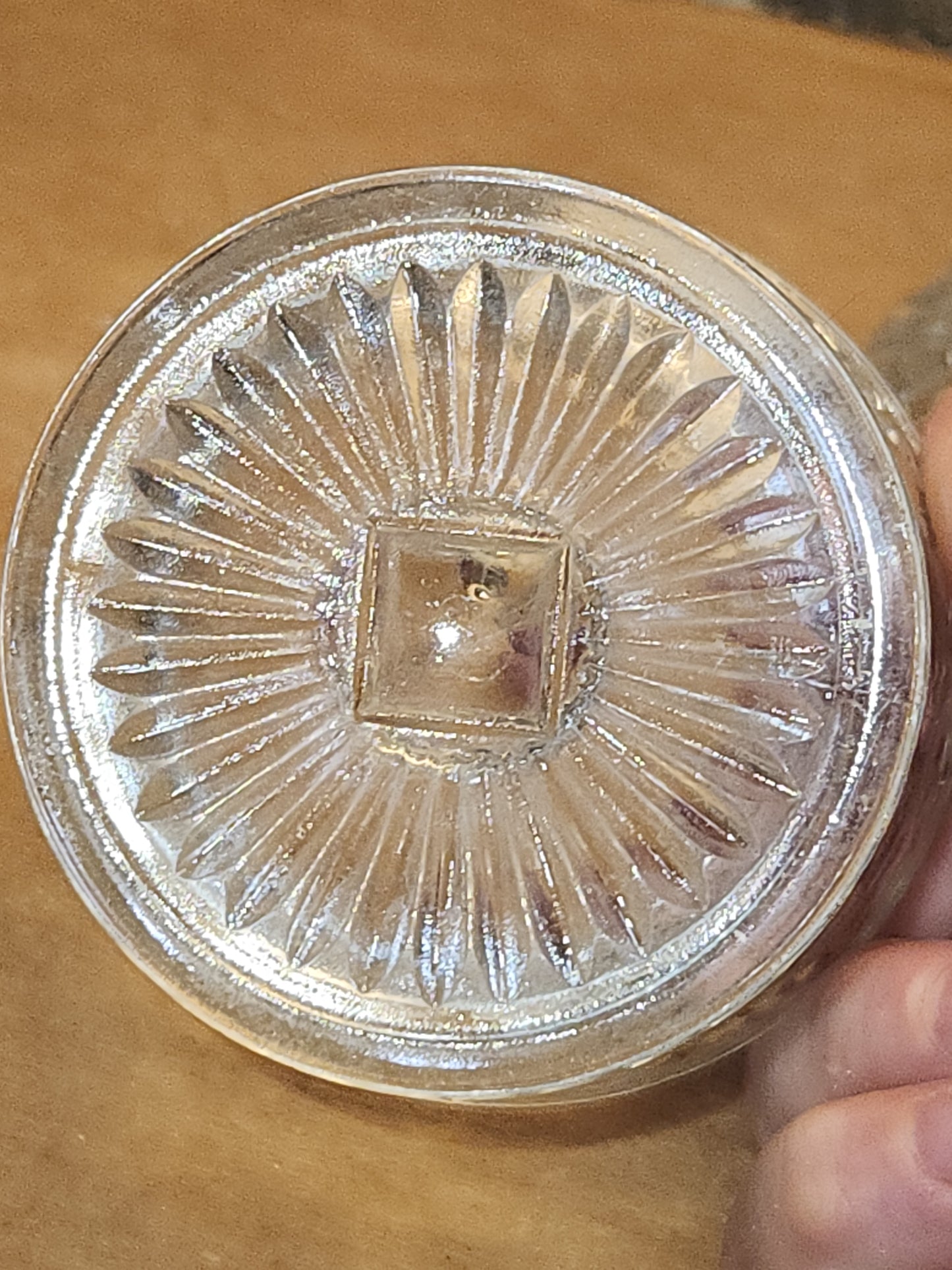 Vintage Anchor Hocking Pressed Glass Compote Candy Dish Wexford Pattern g71