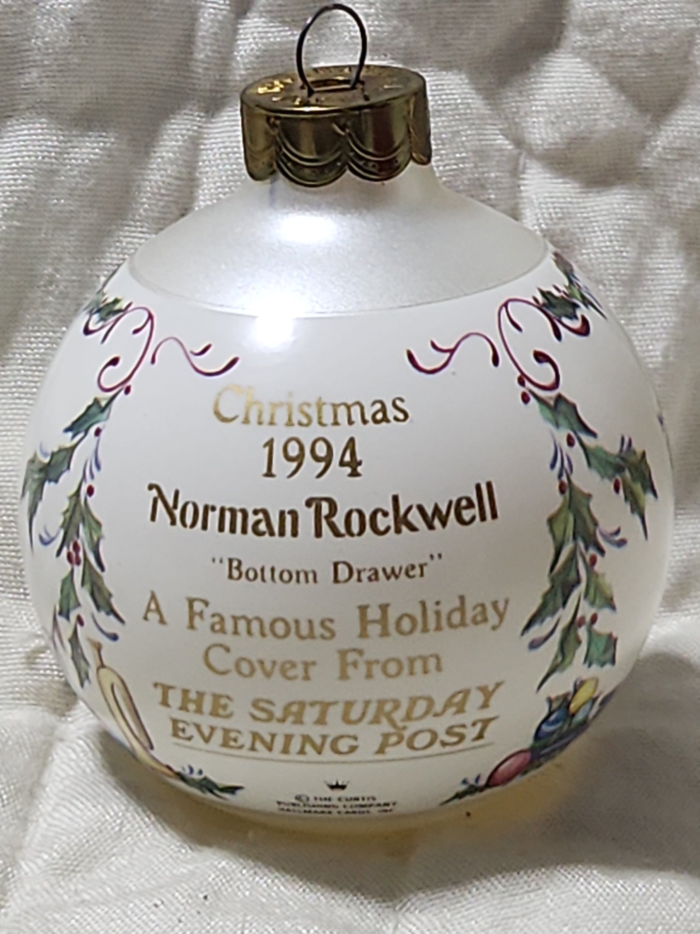 Vintage Hallmark Keepsake Ornament 1994 Norman Rockwell Art painting of "Bottom Drawer"