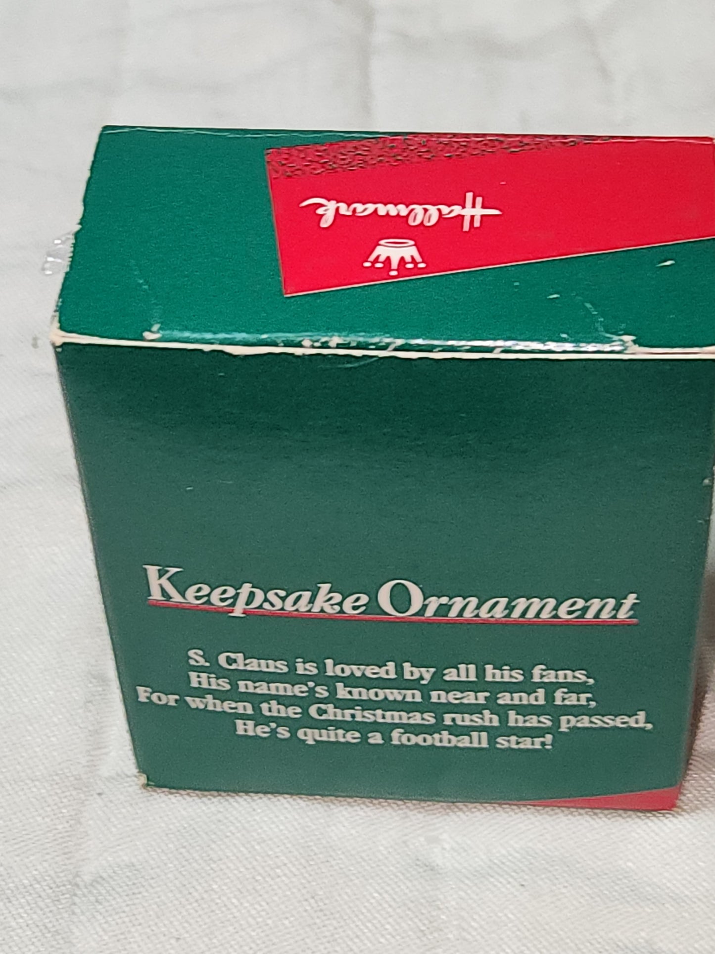 Vintage Hallmark Keepsake Ornament 1988 Holiday Hero Football Player
