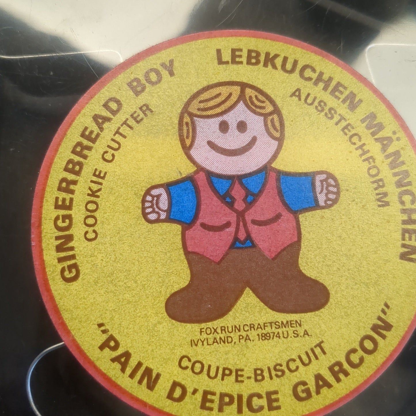 Vintage Fox Run Giant Gingerbread Man Cookie Cutter CG6