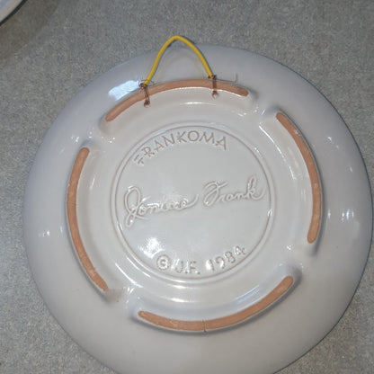 vintage frankoma plate from 1984 faith hope and love